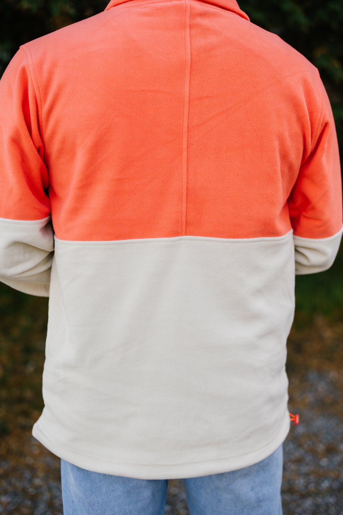 OVA Deer Fleece 1/4 Zip - Orange &amp; Beige