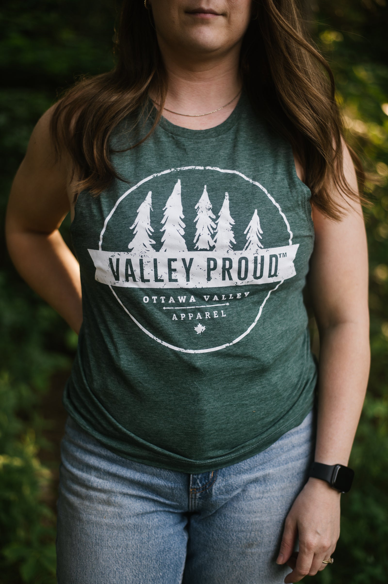 Valley Proud Women's Muscle Tank - Pine - FINAL SALE