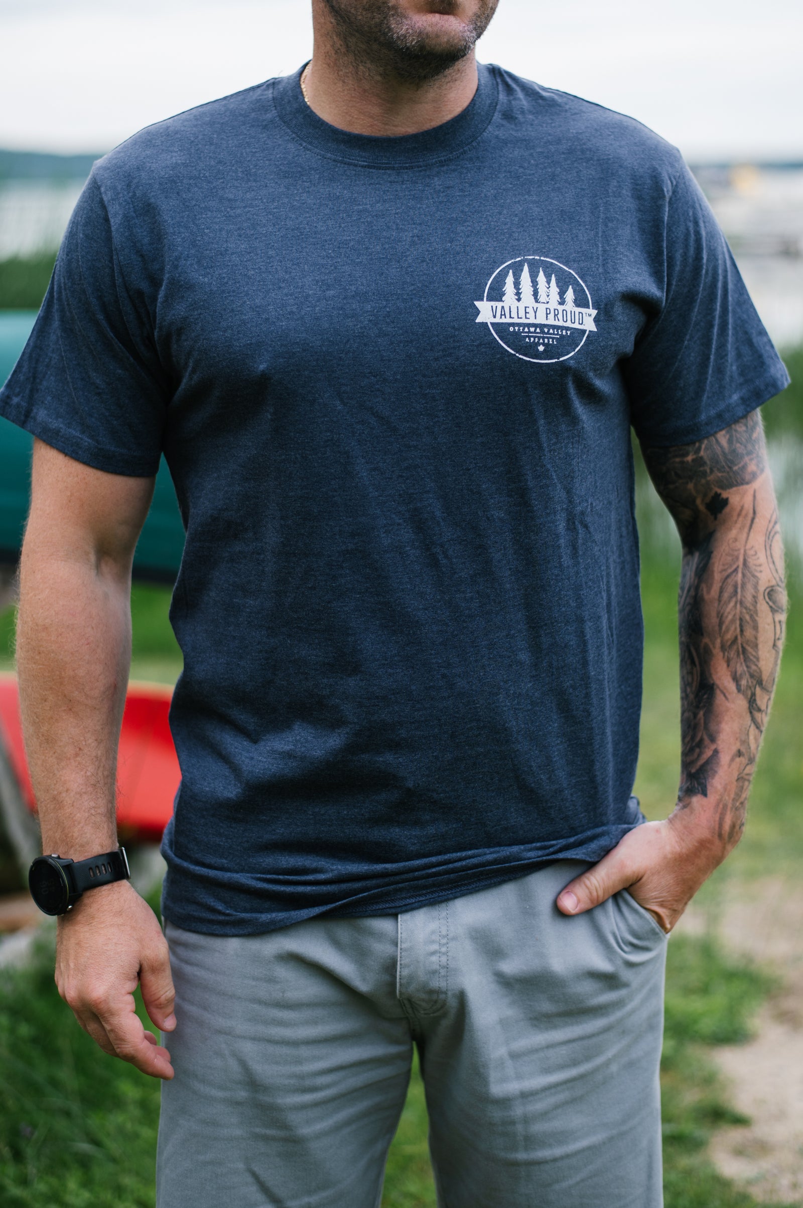 Valley Proud Mini Logo Tee - Earth Navy
