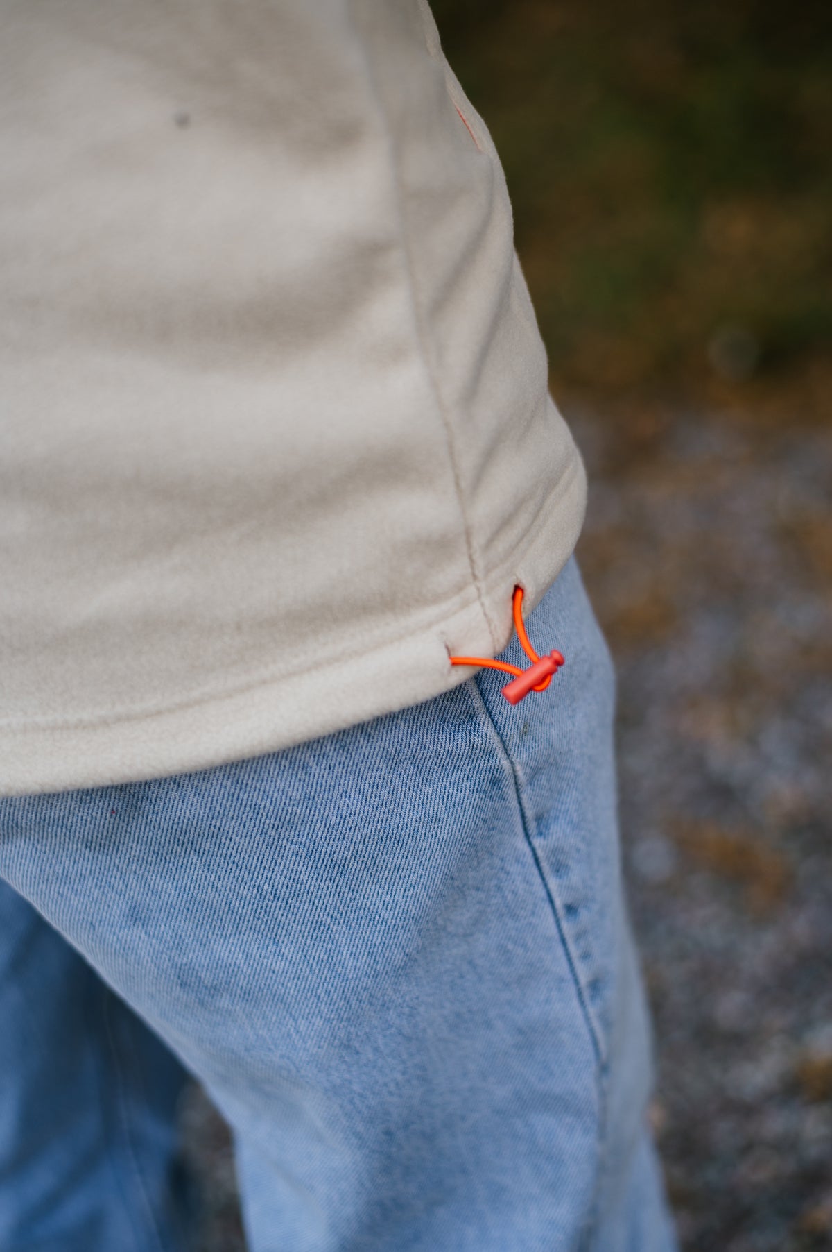 OVA Deer Fleece 1/4 Zip - Orange &amp; Beige