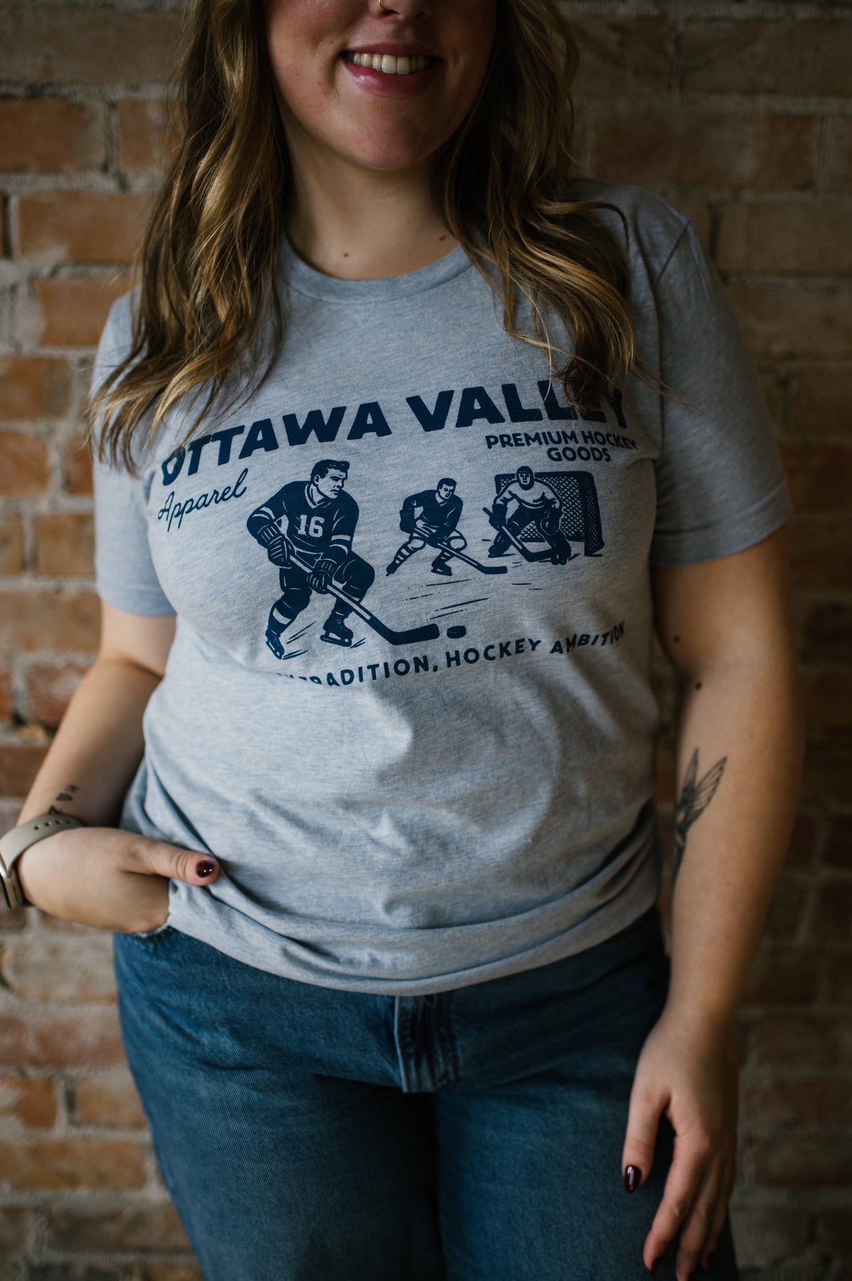 Retro Valley Hockey Tee - Prism Blue
