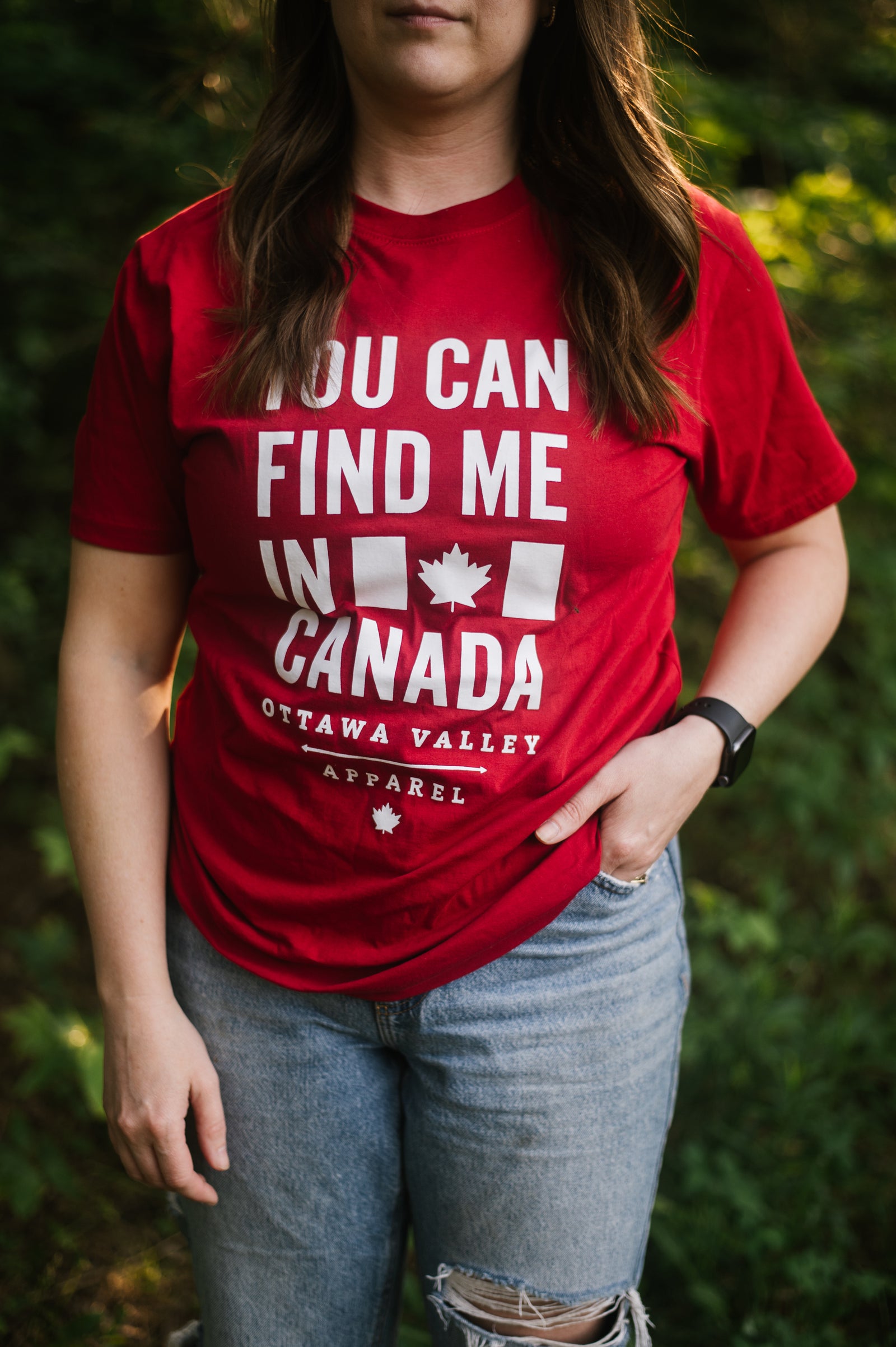 You Can Find Me In Canada Tee - Red