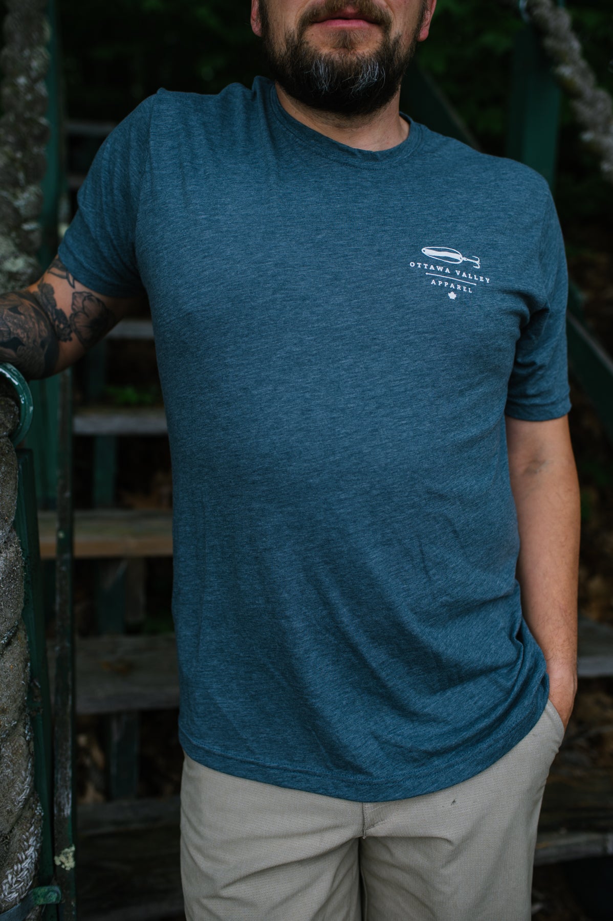 Keeping It Reel Tee - Heather Navy