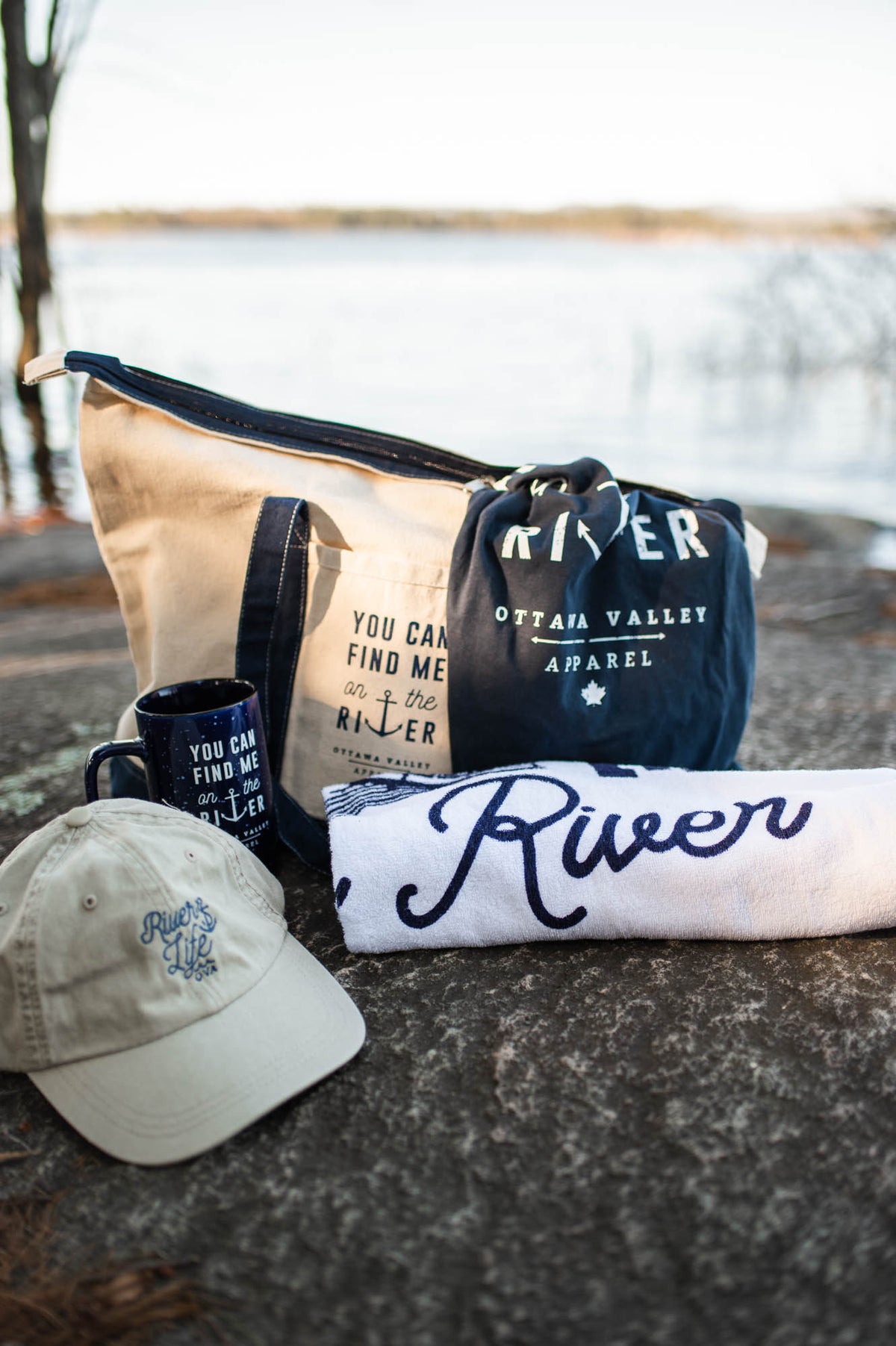 You Can Find Me On The River Tote Bag - Natural&quot;