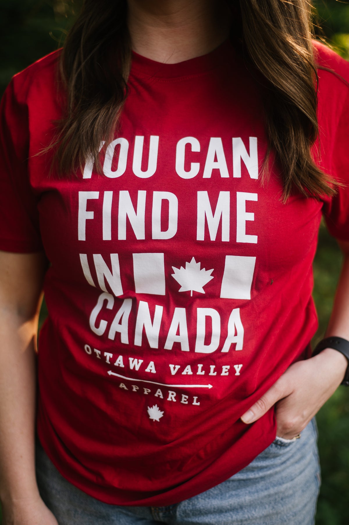 You Can Find Me In Canada Tee - Red