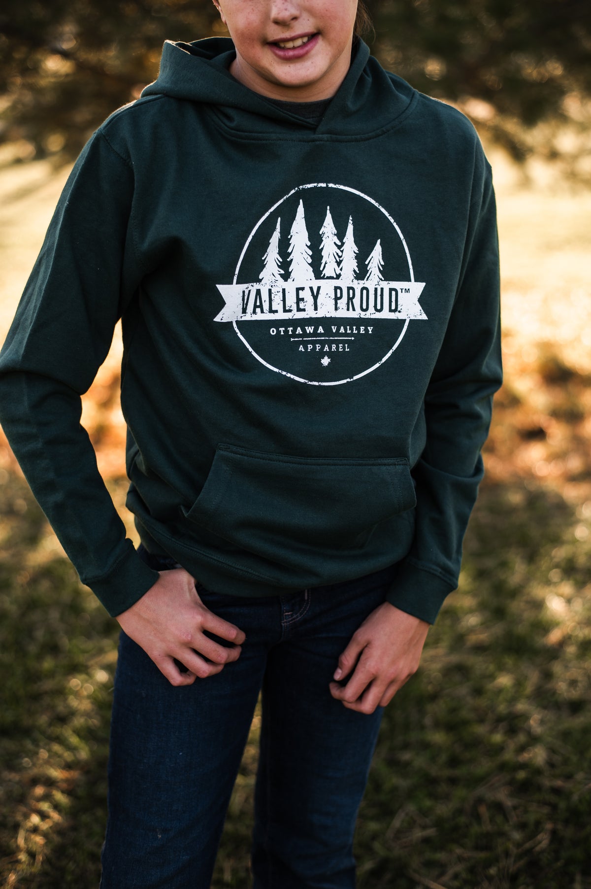 Youth Valley Proud Hoodie - Forest Green