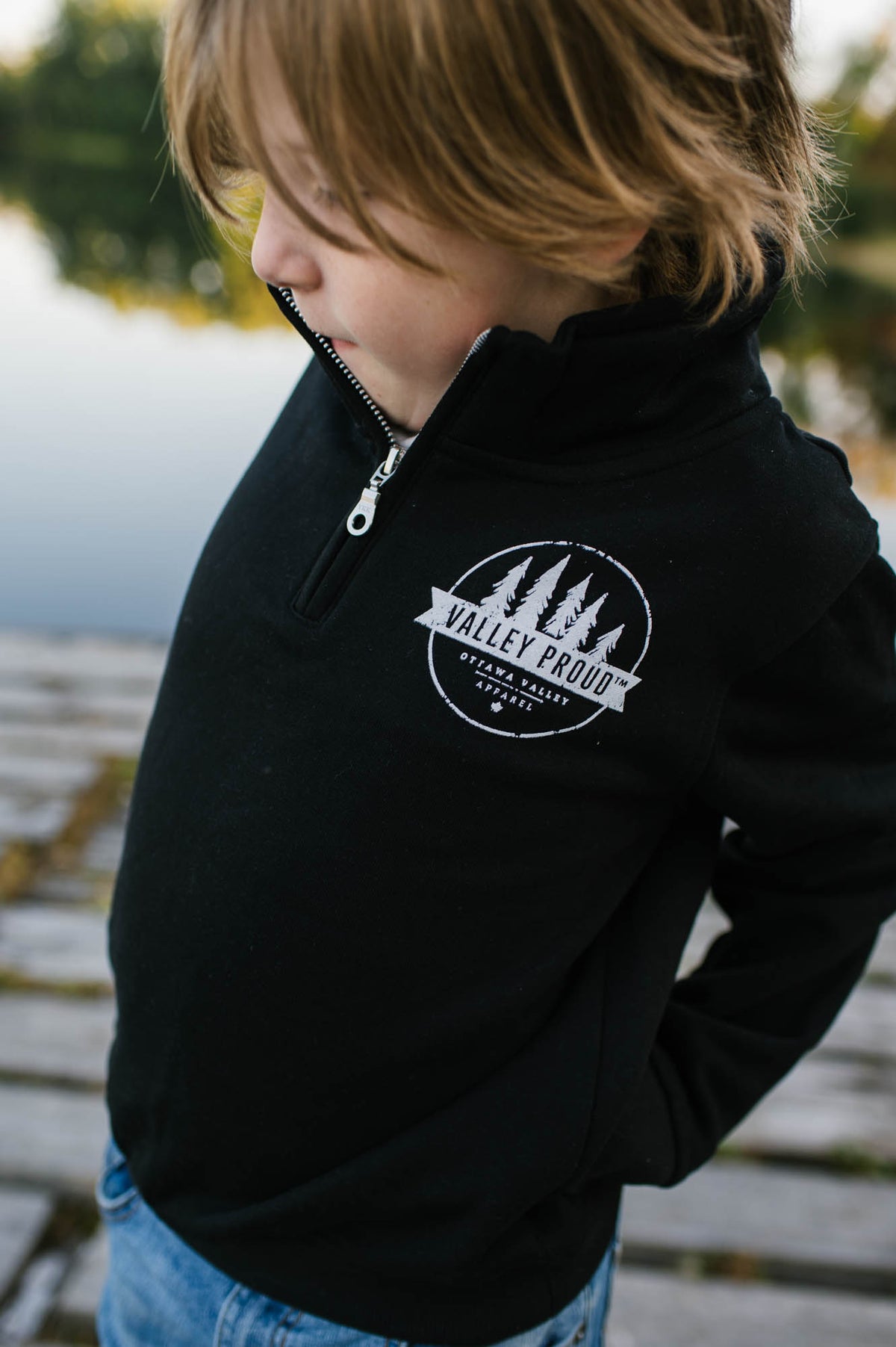 Youth Valley Proud 1/4 Zip - Black
