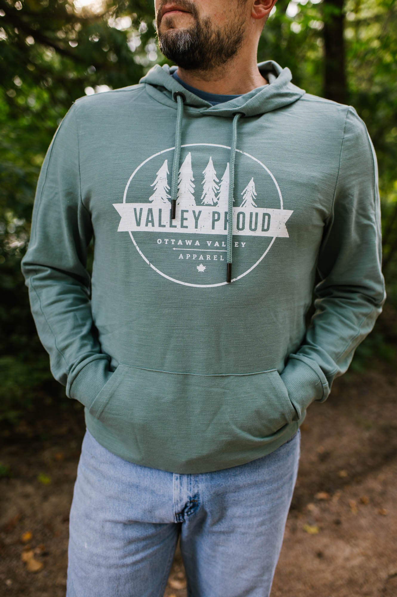 Men's Valley Proud Light Weight Hoodie - Alpine Green