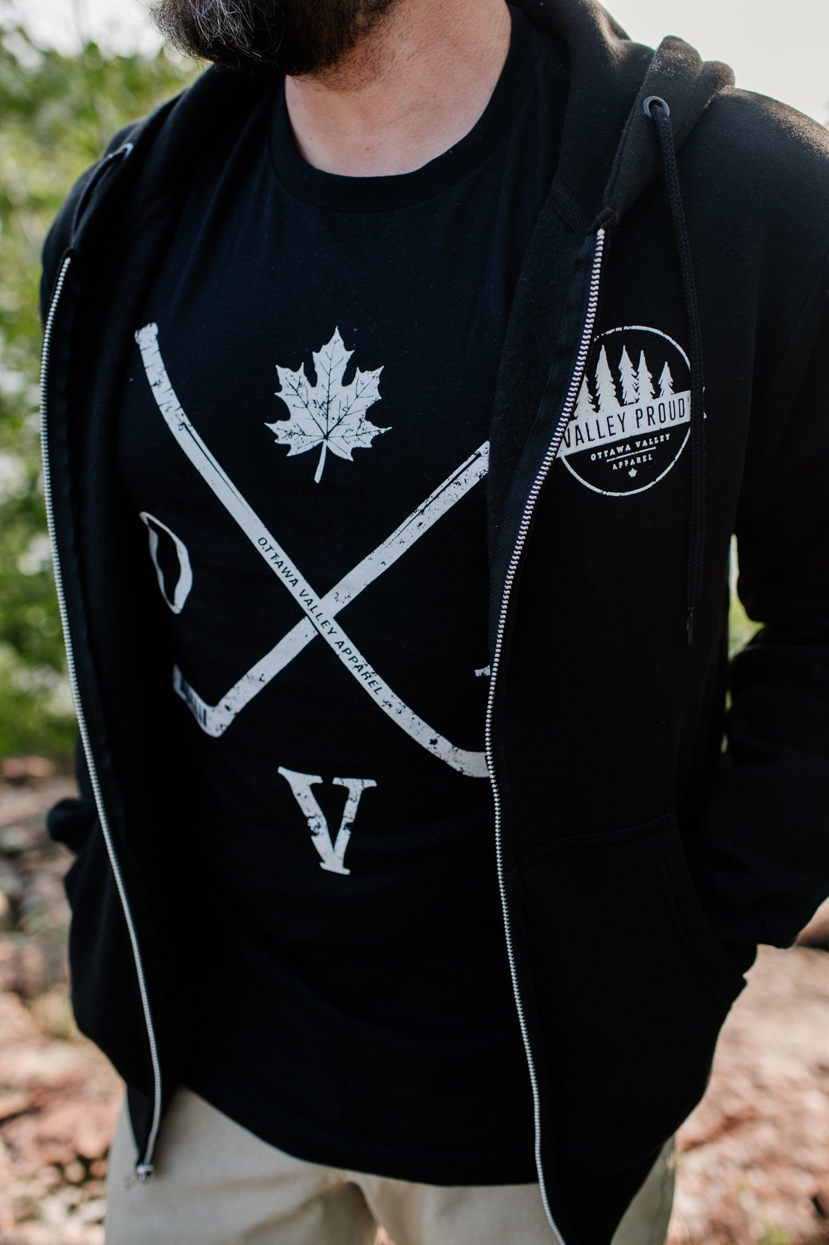 Valley Proud Full Zip - Black