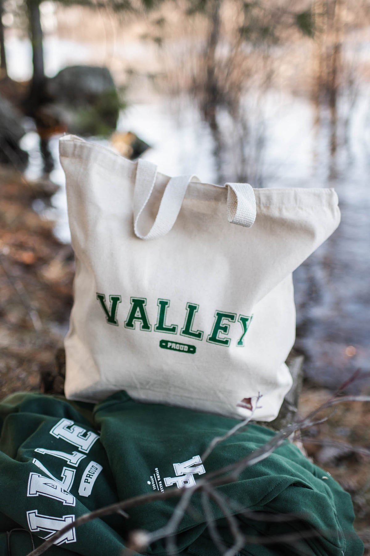 Valley Proud Varsity Tote - Natural