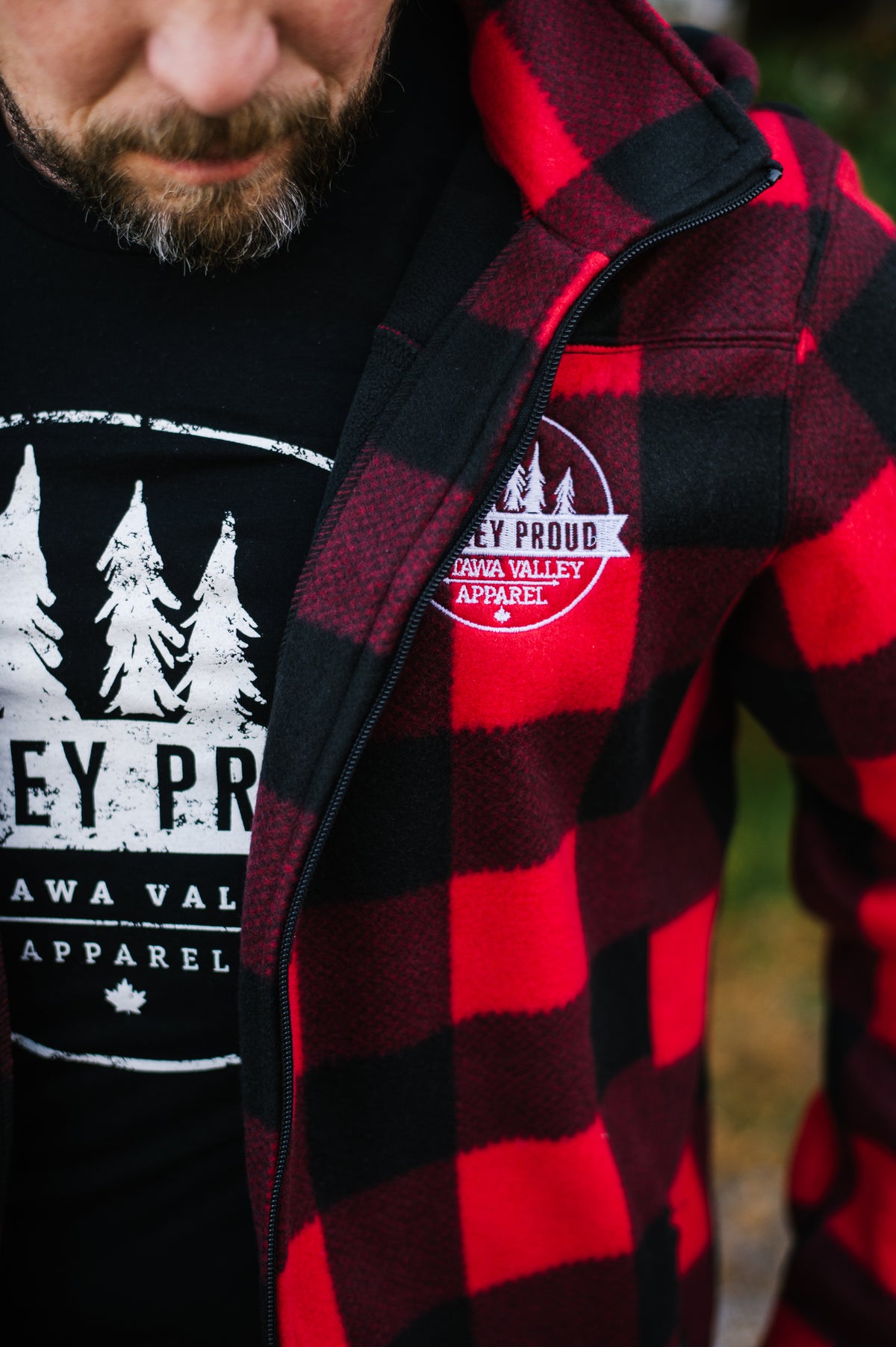 Men&#39;s Plaid Jacket - Red &amp; Black