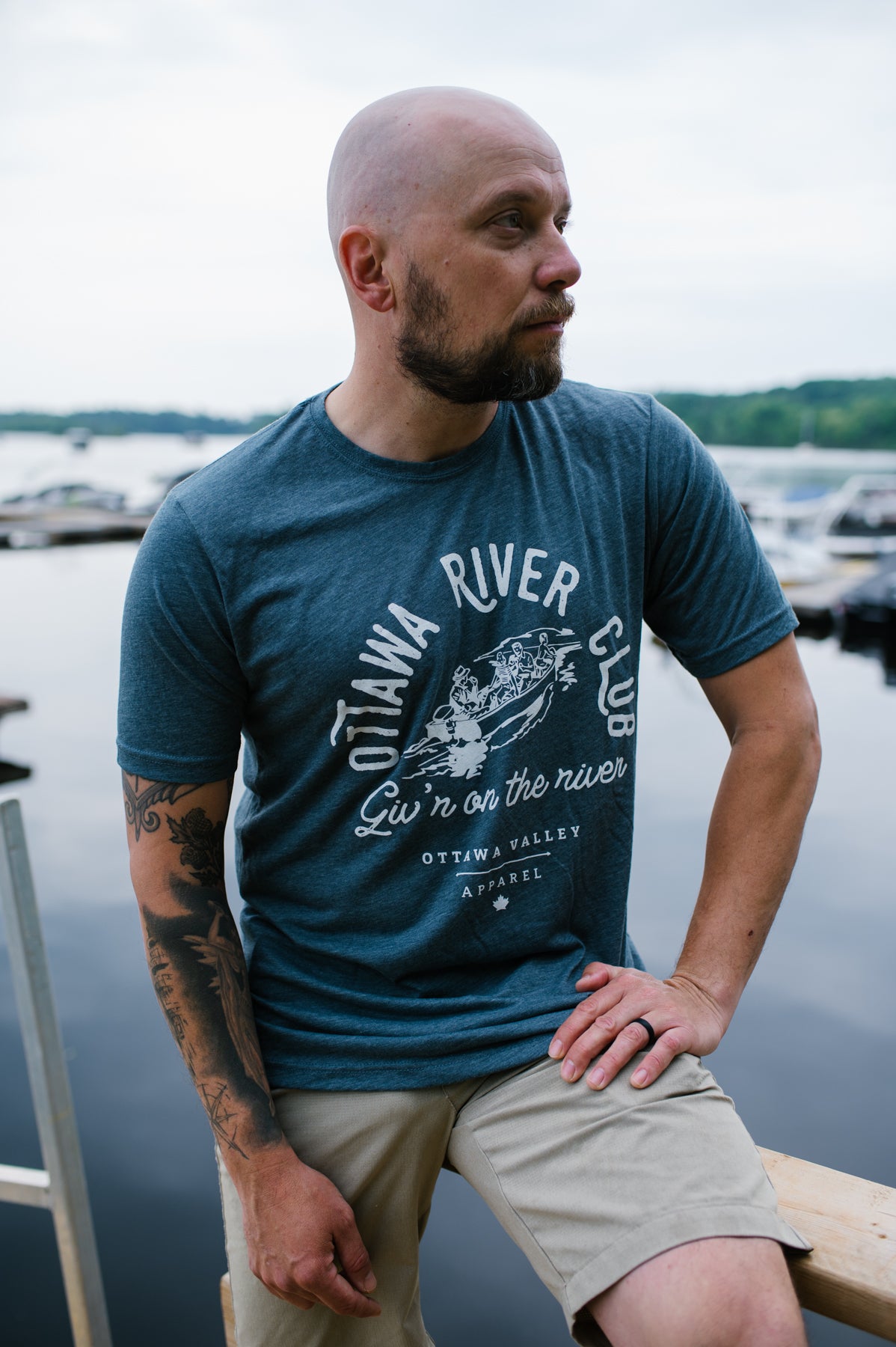 Ottawa River Club Tee - Heather Navy
