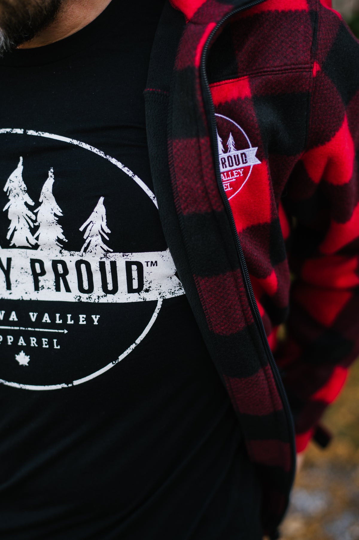 Men&#39;s Plaid Jacket - Red &amp; Black