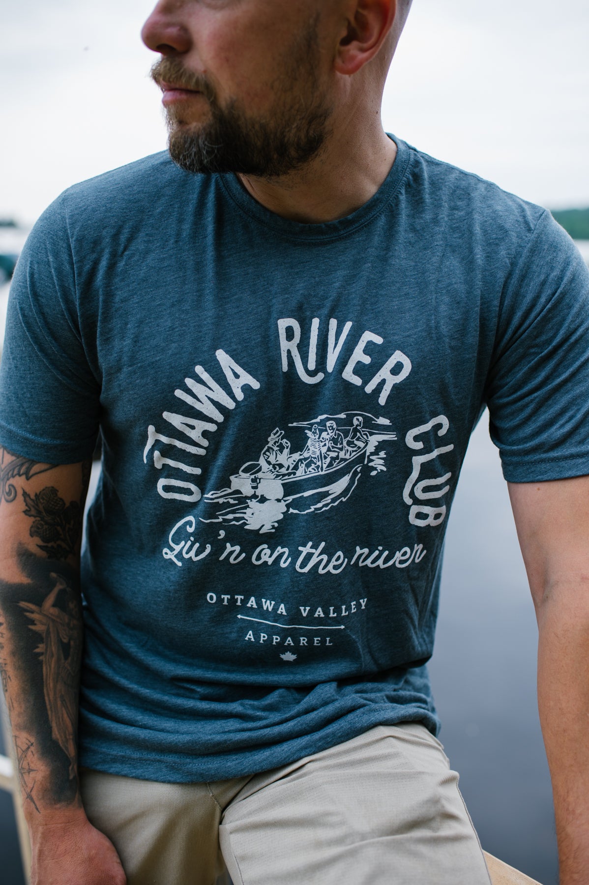 Ottawa River Club Tee - Heather Navy