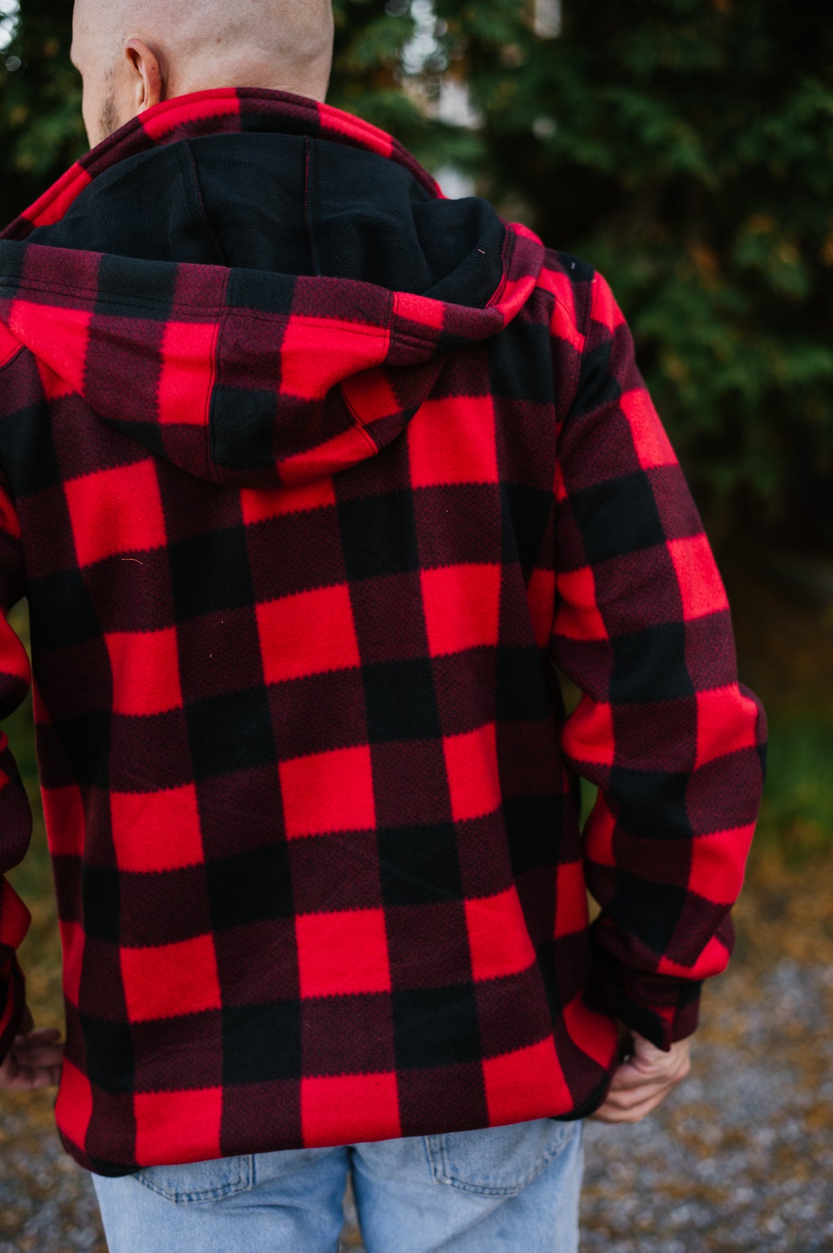 Men&#39;s Plaid Jacket - Red &amp; Black