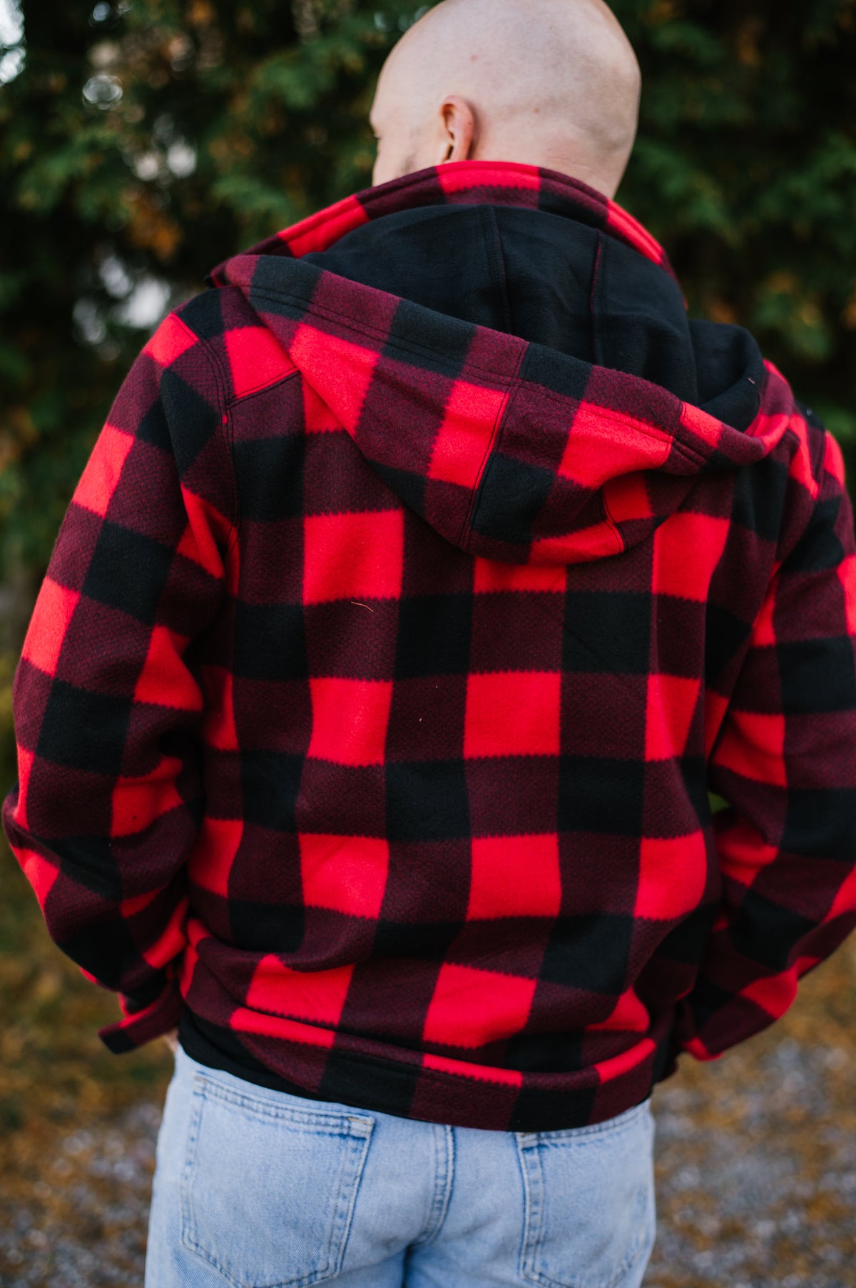 Men&#39;s Plaid Jacket - Red &amp; Black