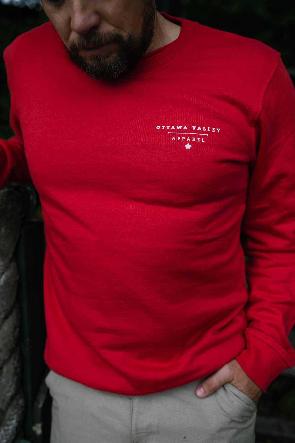 Canadian Valley Proud Crewneck Sweatshirt - Red