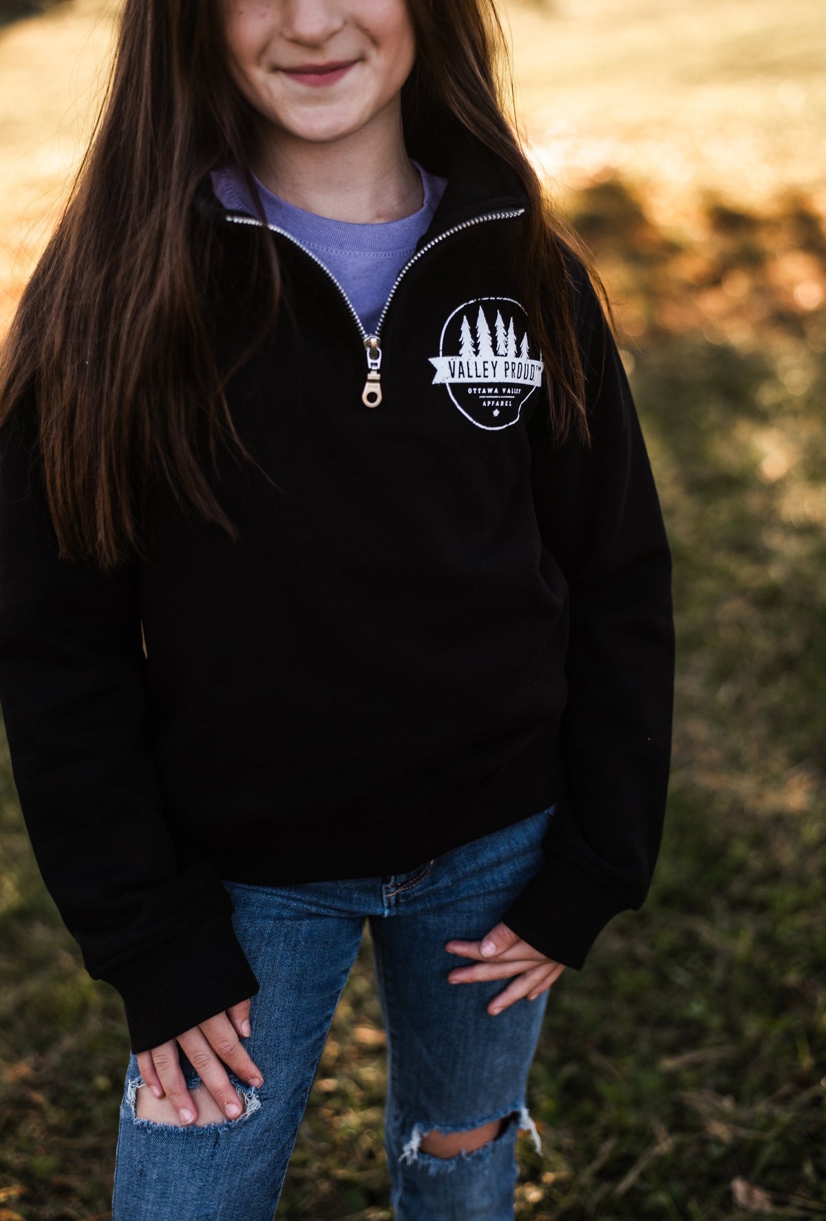 Youth Valley Proud 1/4 Zip - Black