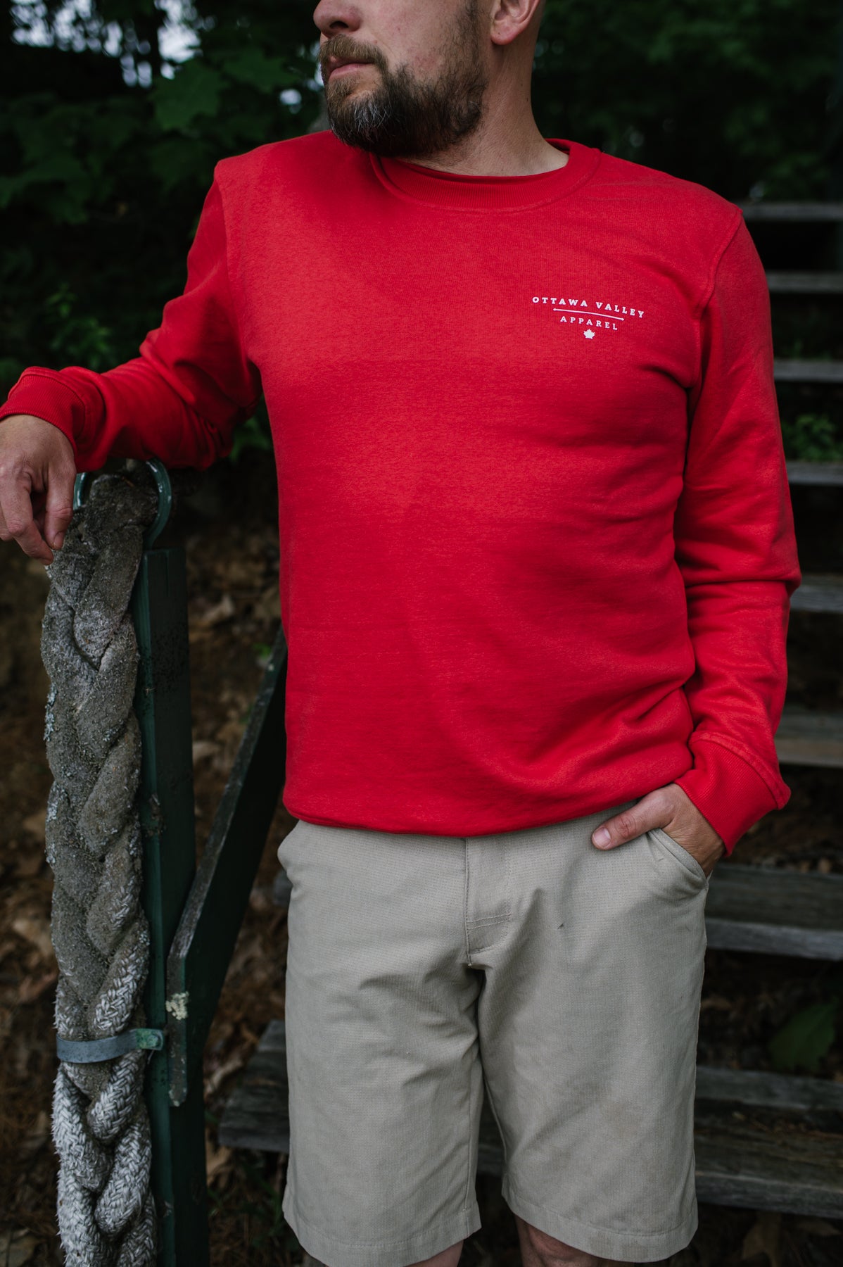 Canadian Valley Proud Crewneck Sweatshirt - Red