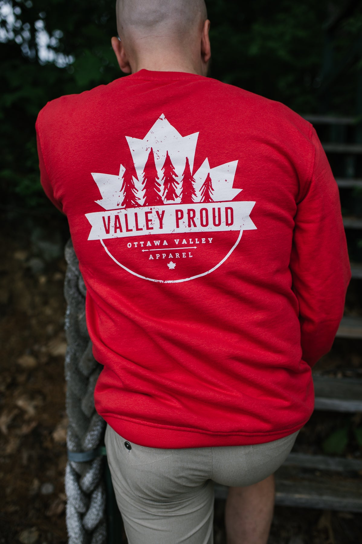 Canadian Valley Proud Crewneck Sweatshirt - Red