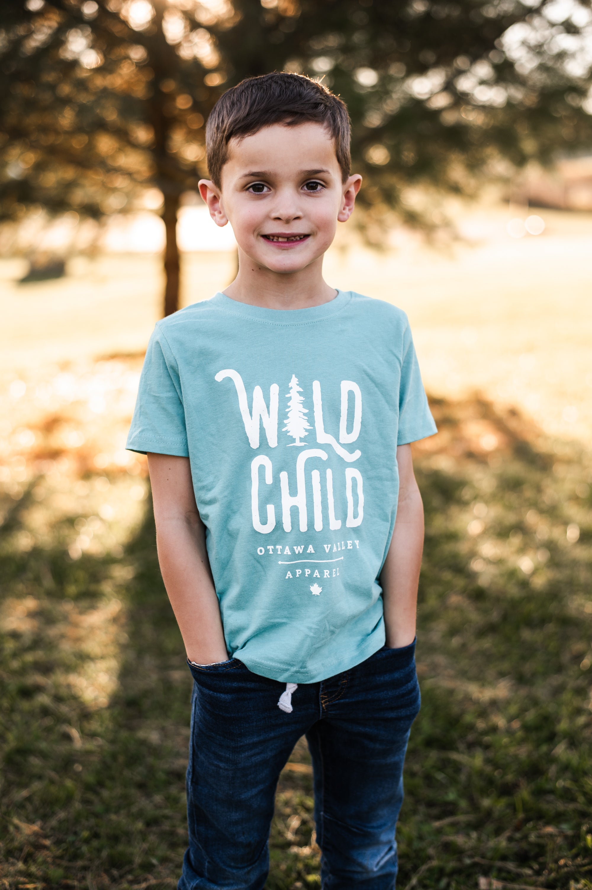 Children's Wild Child Tee - Teal