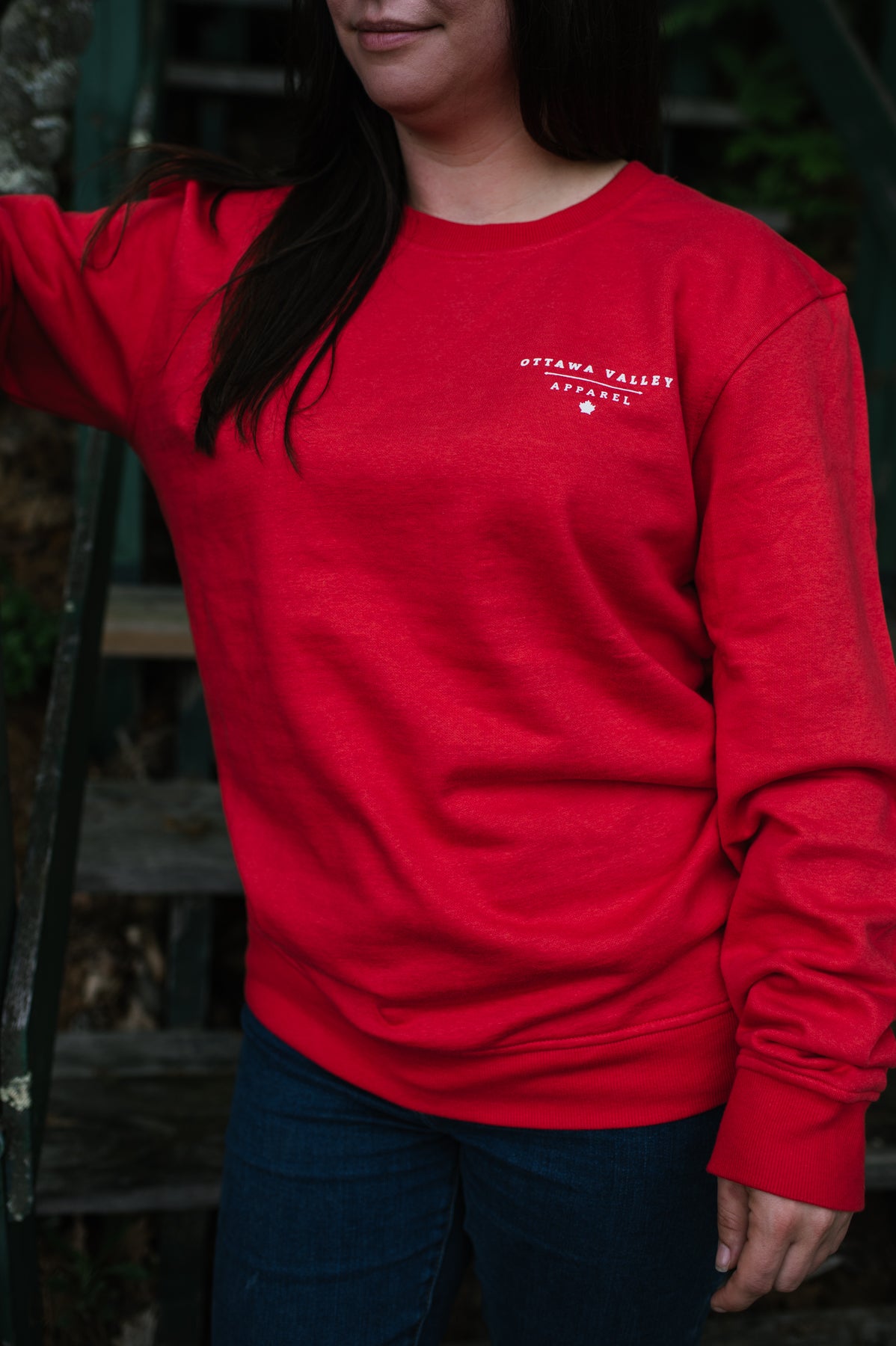Canadian Valley Proud Crewneck Sweatshirt - Red