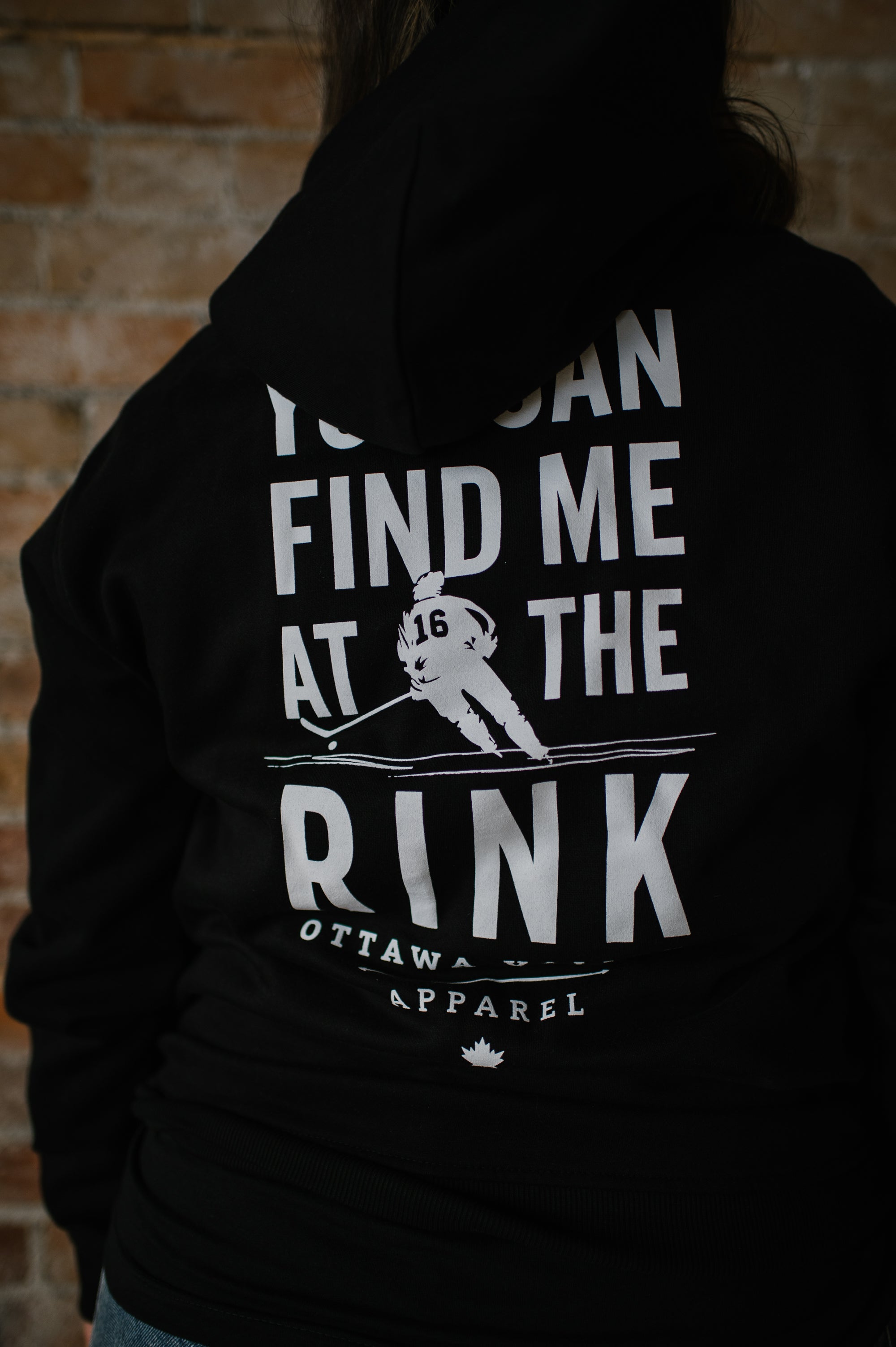 You Can Find Me At The Rink Hoodie - Black