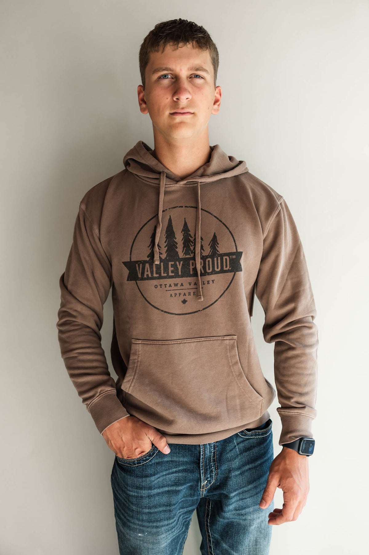 Valley Proud Two Tone Hoodie - Brown