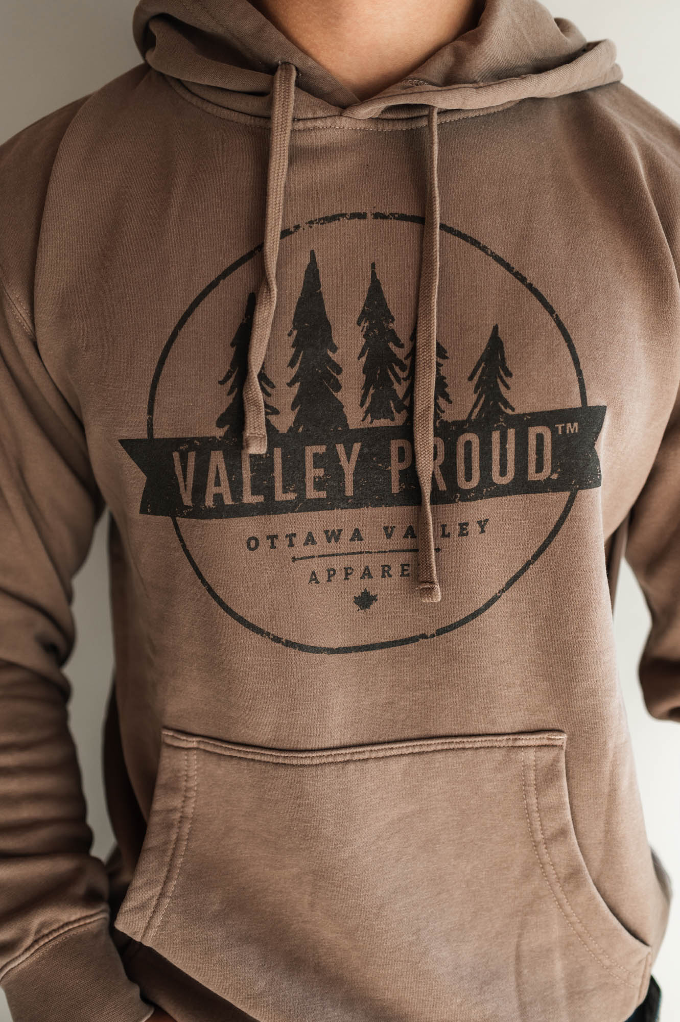 Valley Proud Two Tone Hoodie - Brown