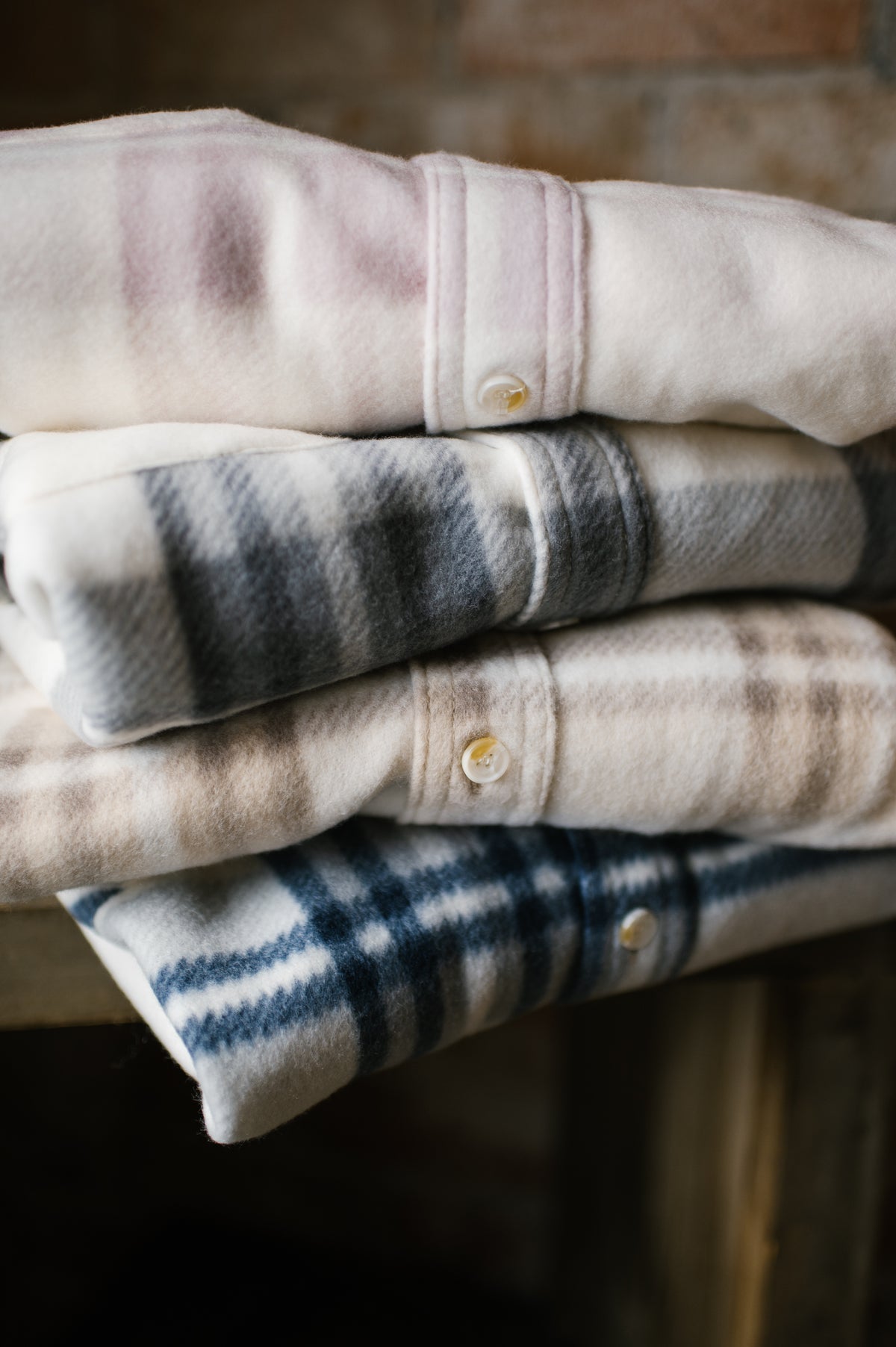 OVA Fleece Lumber Jacket - Cream &amp; Tan