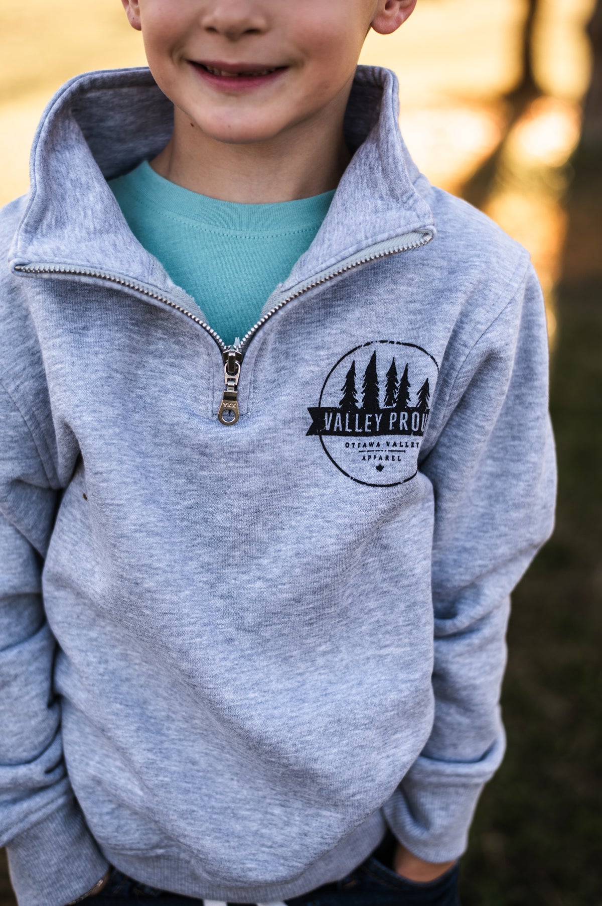 Youth Valley Proud 1/4 Zip - Grey