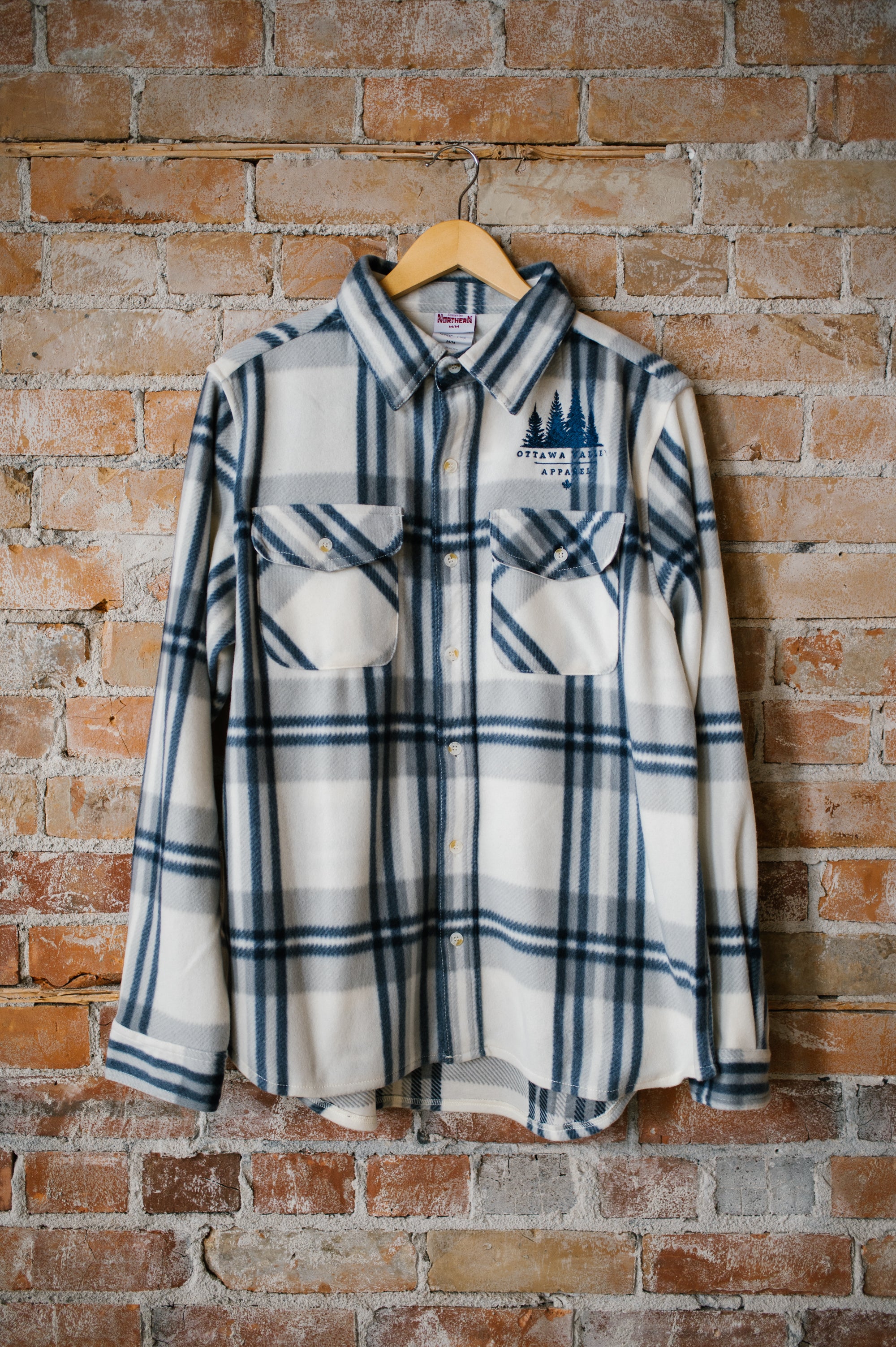 OVA Fleece Lumber Jacket - Cream & Denim