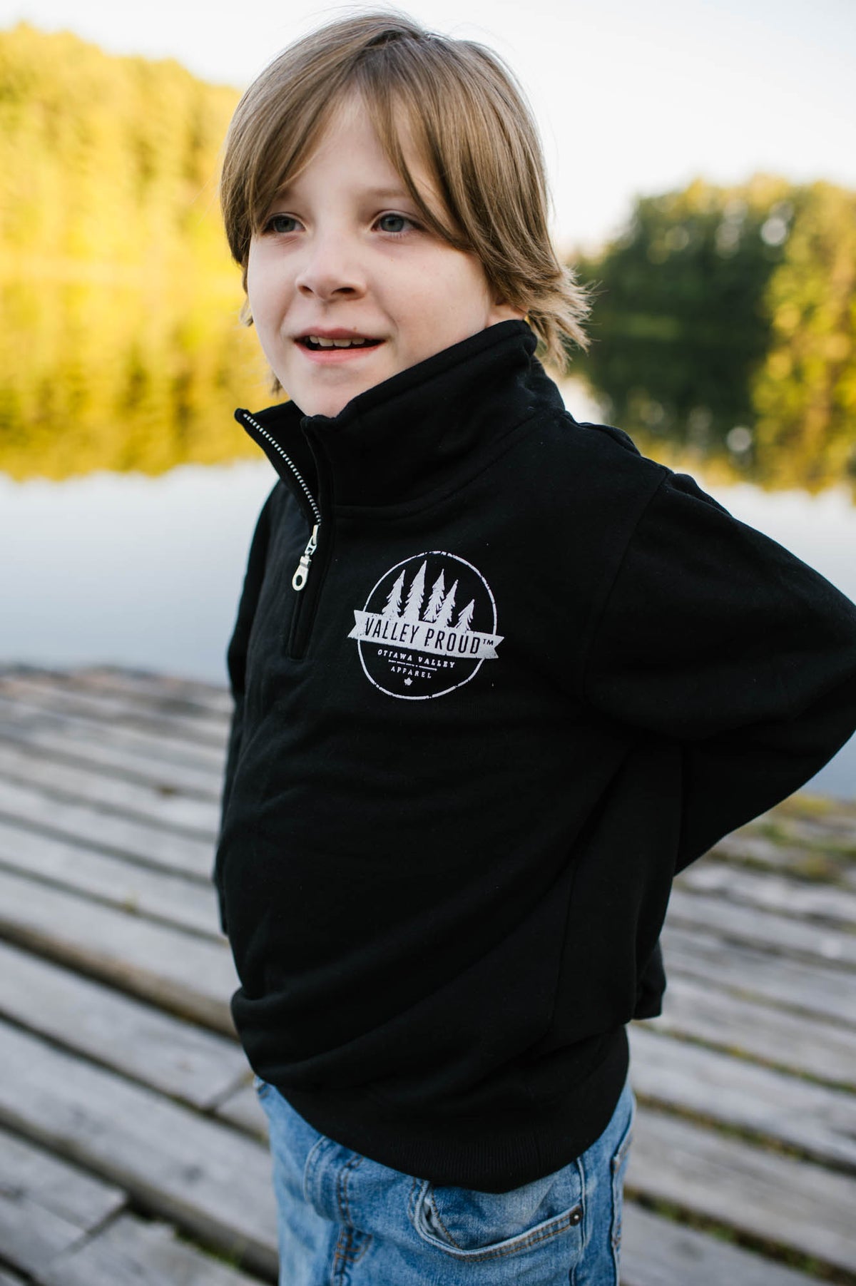 Youth Valley Proud 1/4 Zip - Black