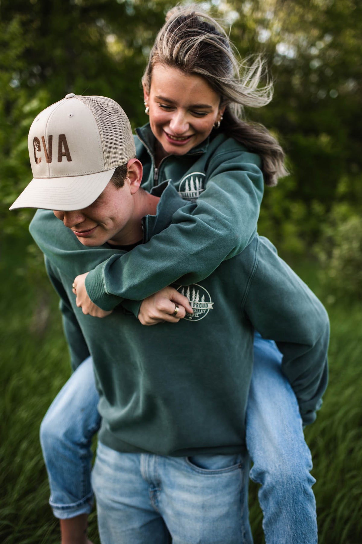 Valley Proud Embroidered 1/4 Zip - Meadow