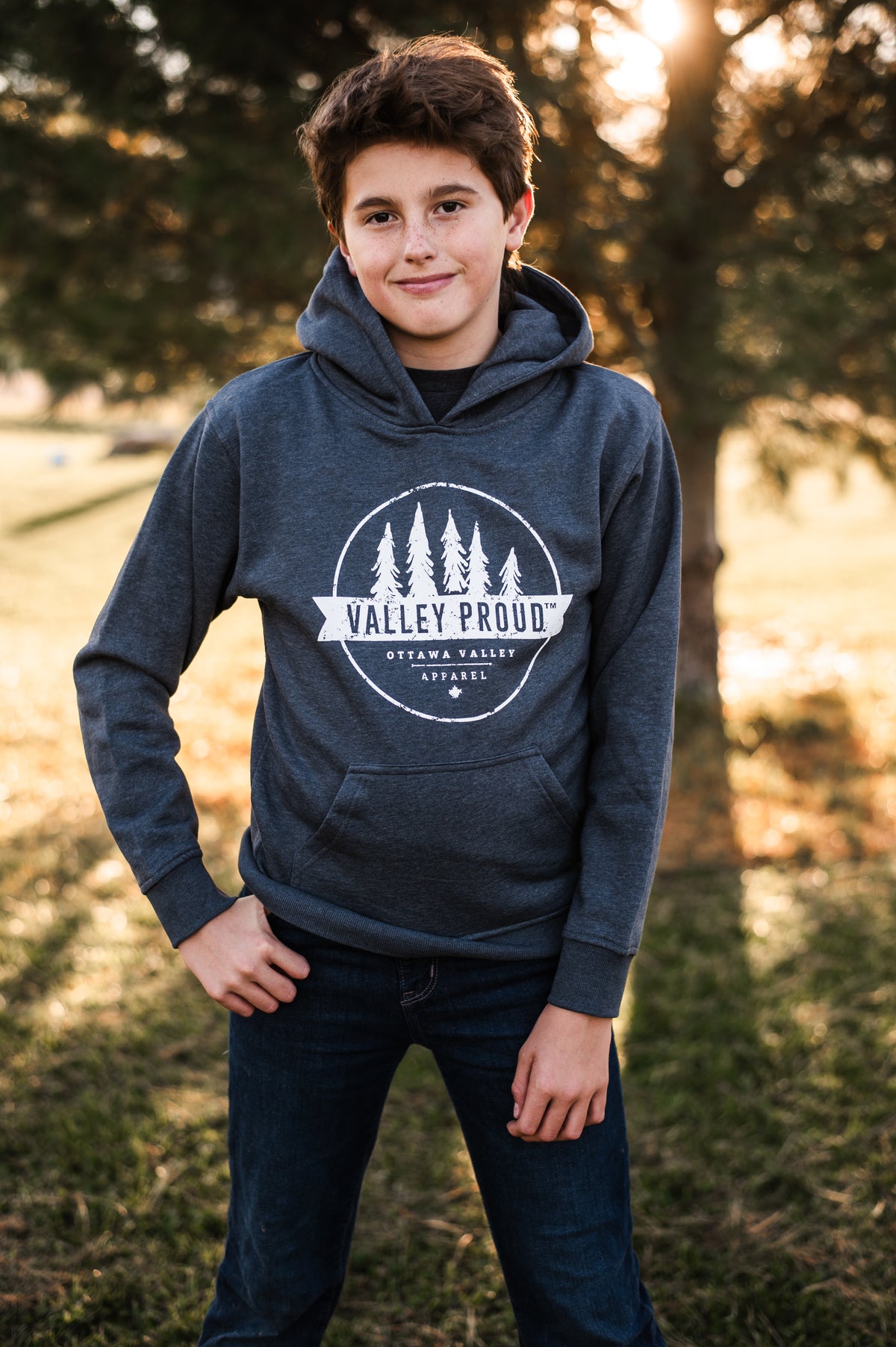 Youth Valley Proud Hoodie - Heather Grey