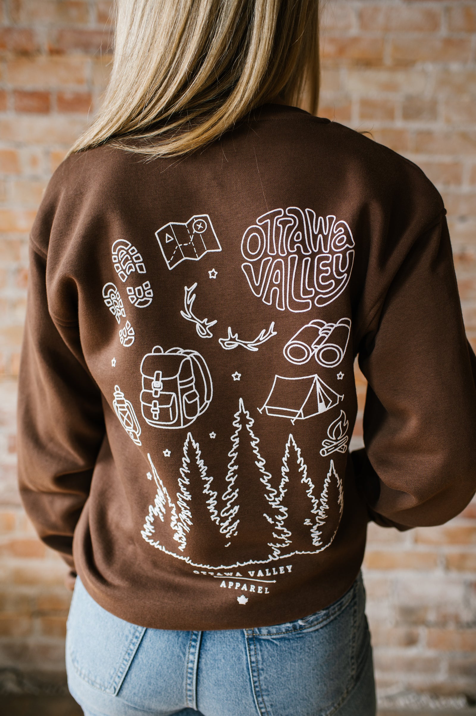 Ottawa Valley Hiking Crew - Cocoa & White