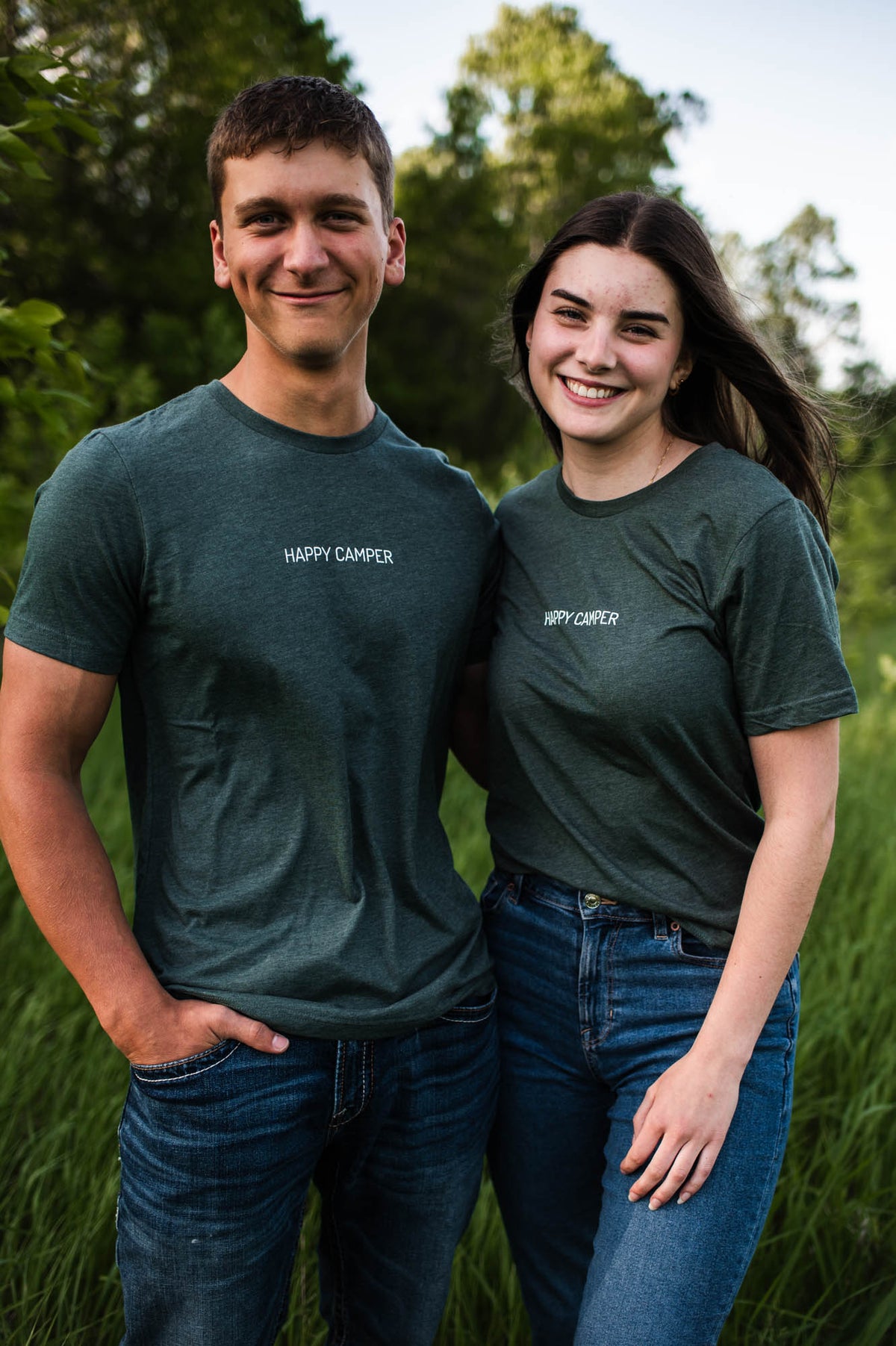 Happy Camper Simple Tee - Green