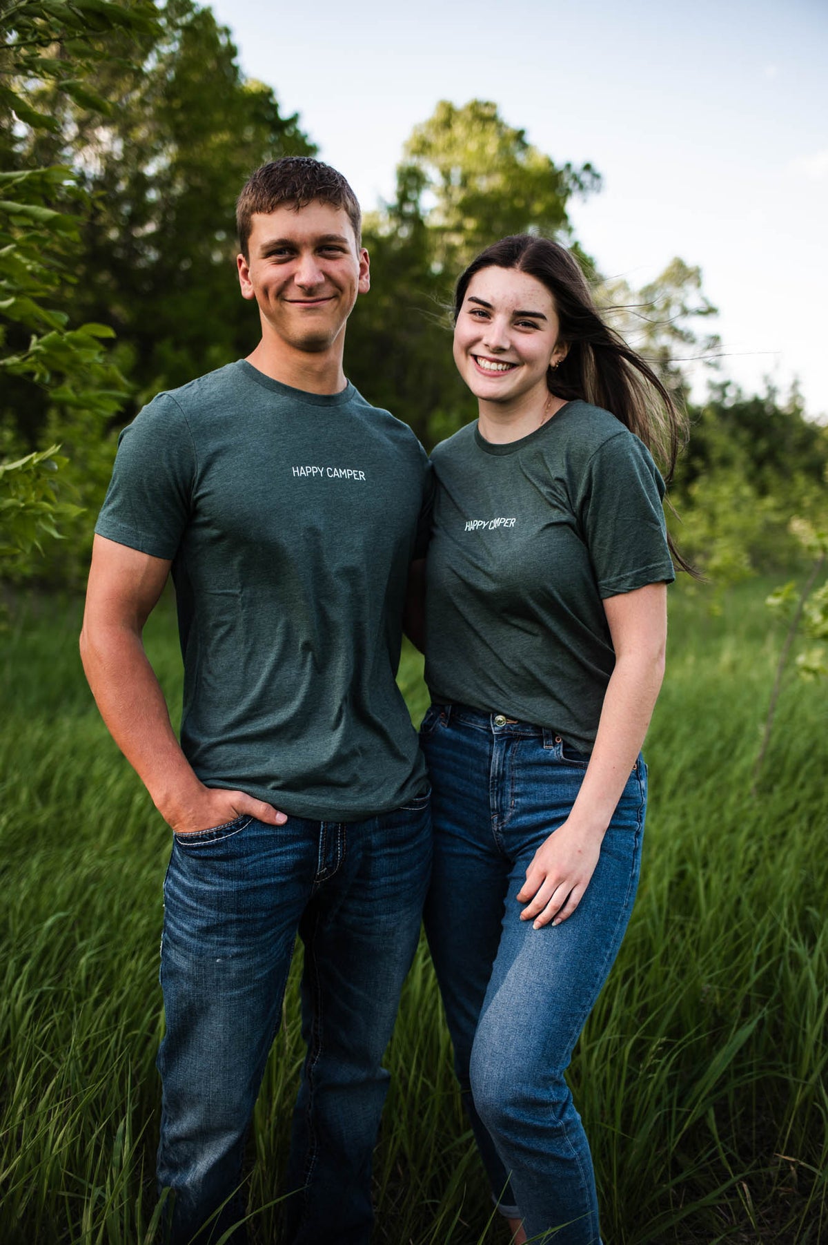 Happy Camper Simple Tee - Green