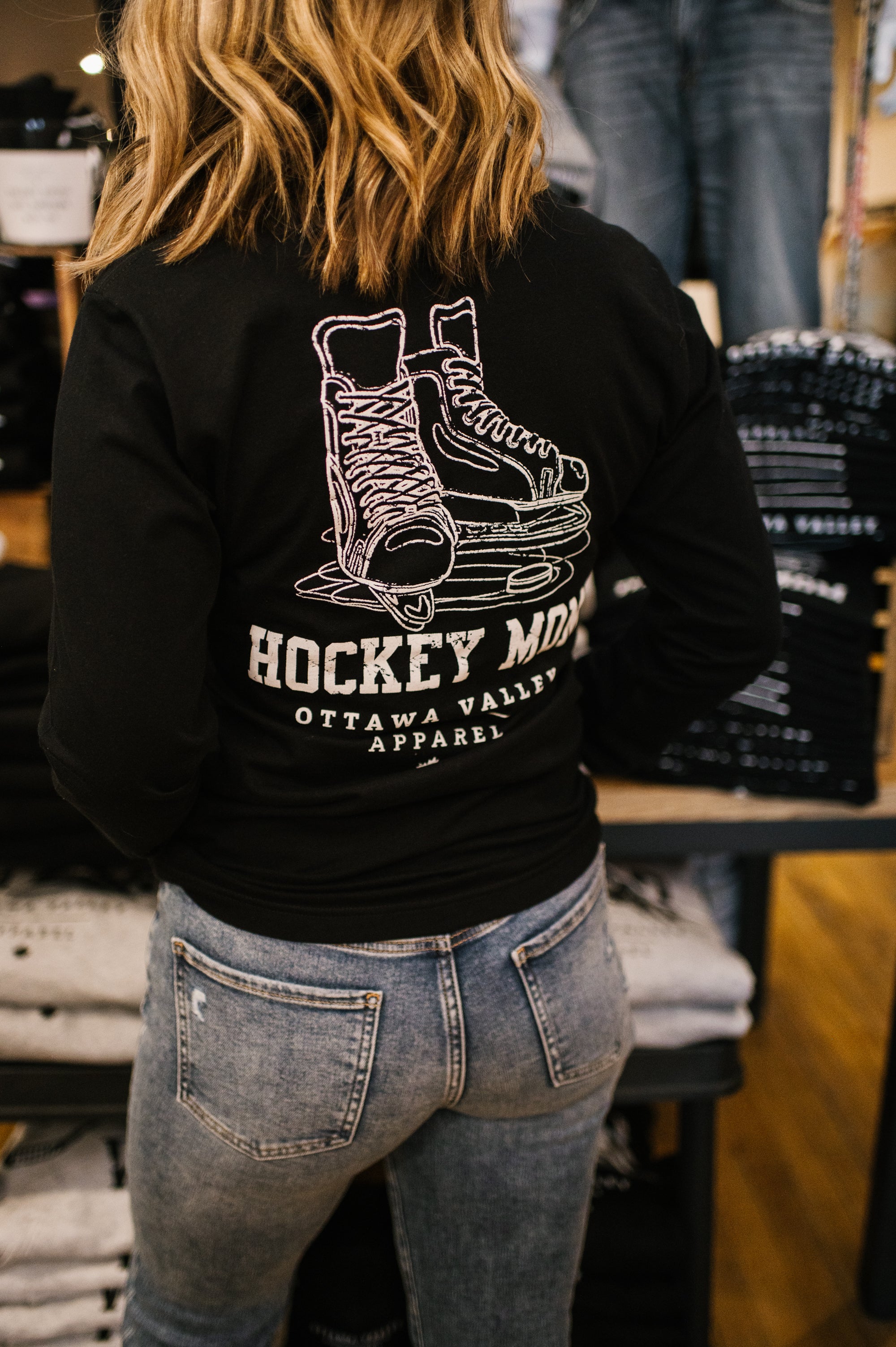 Hockey Mom Long Sleeve - Black