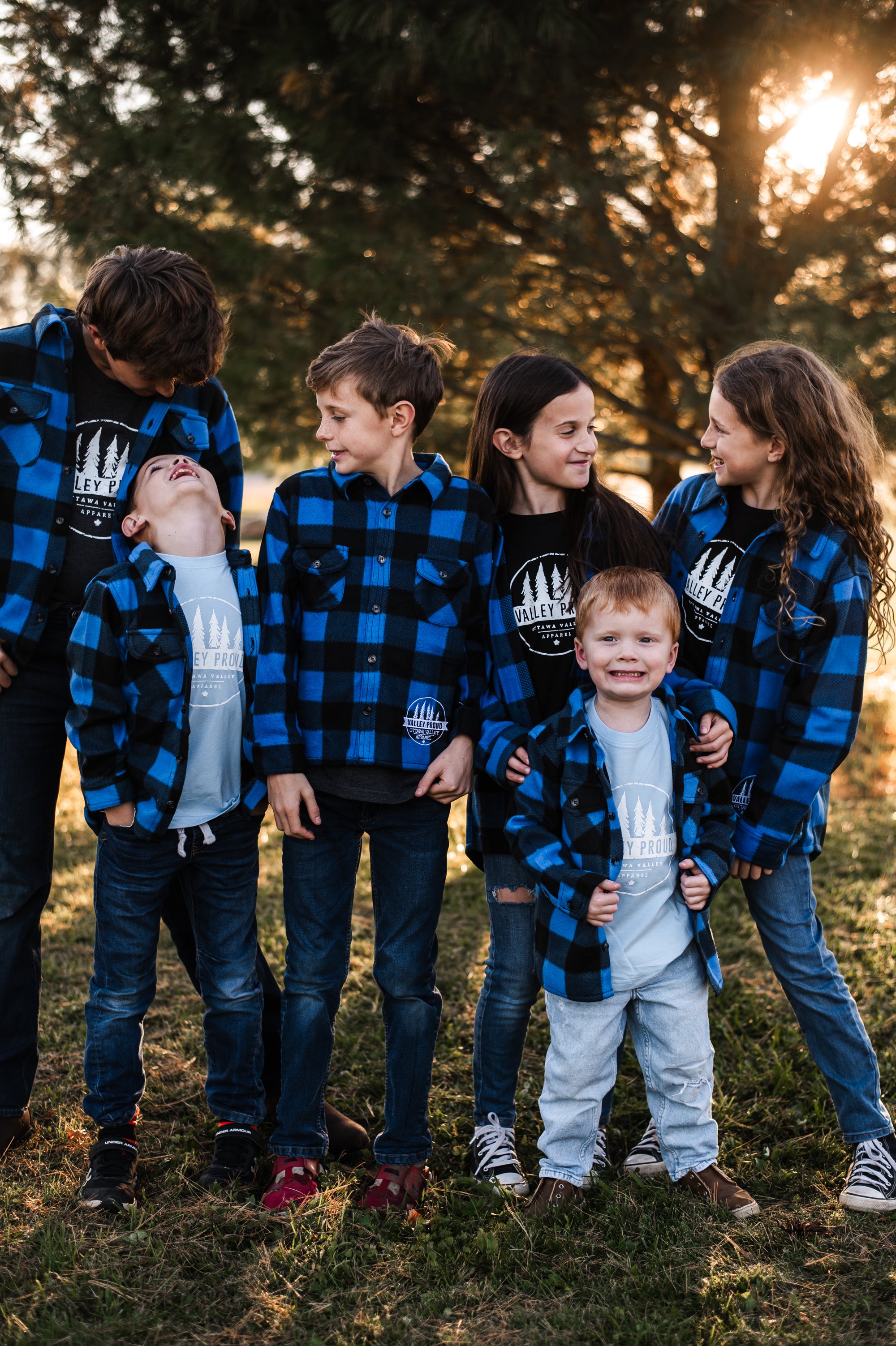 Children's Valley Proud Lumber Jacket - Blue & Black