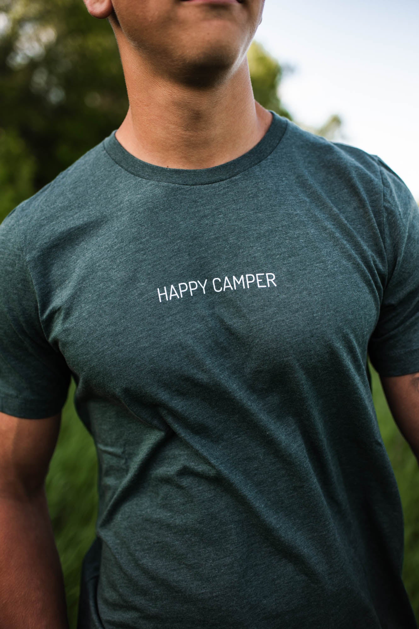 Happy Camper Simple Tee - Green