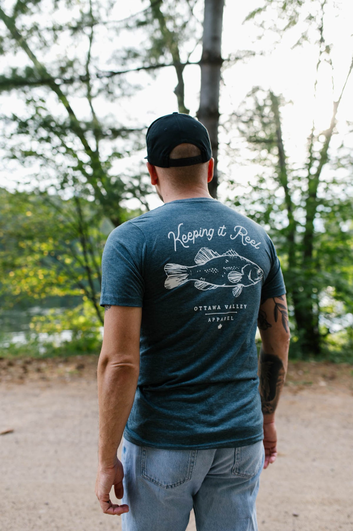 Keeping It Reel Tee - Heather Navy