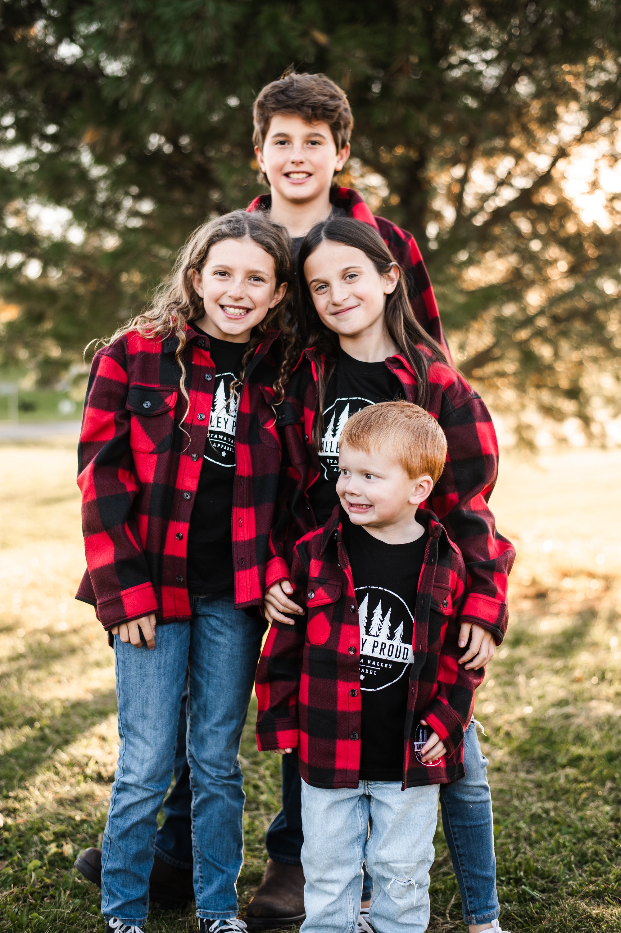 Children's Valley Proud Lumber Jacket - Black & Red