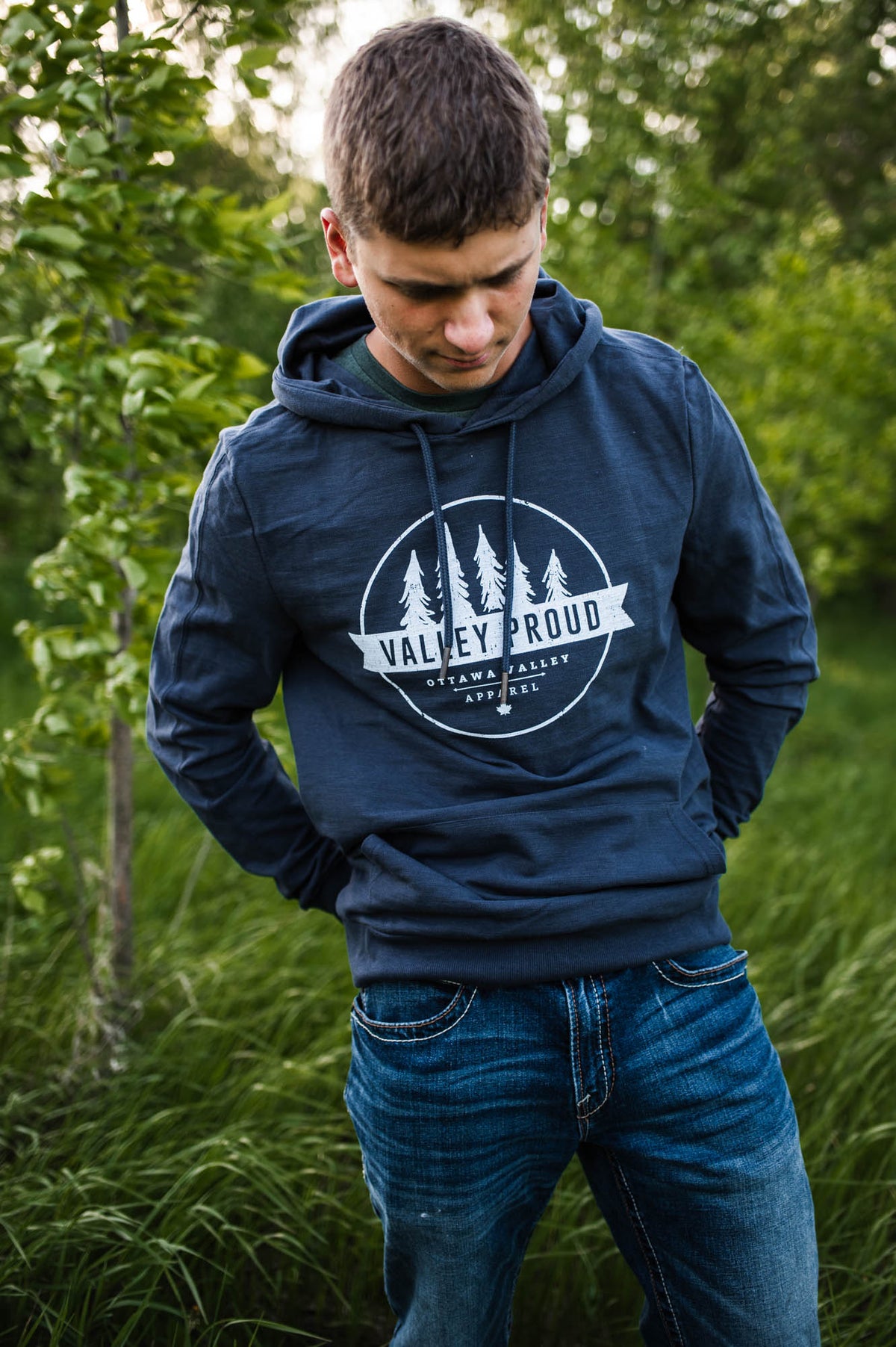 Valley Proud Light Weight Hoodie - Navy