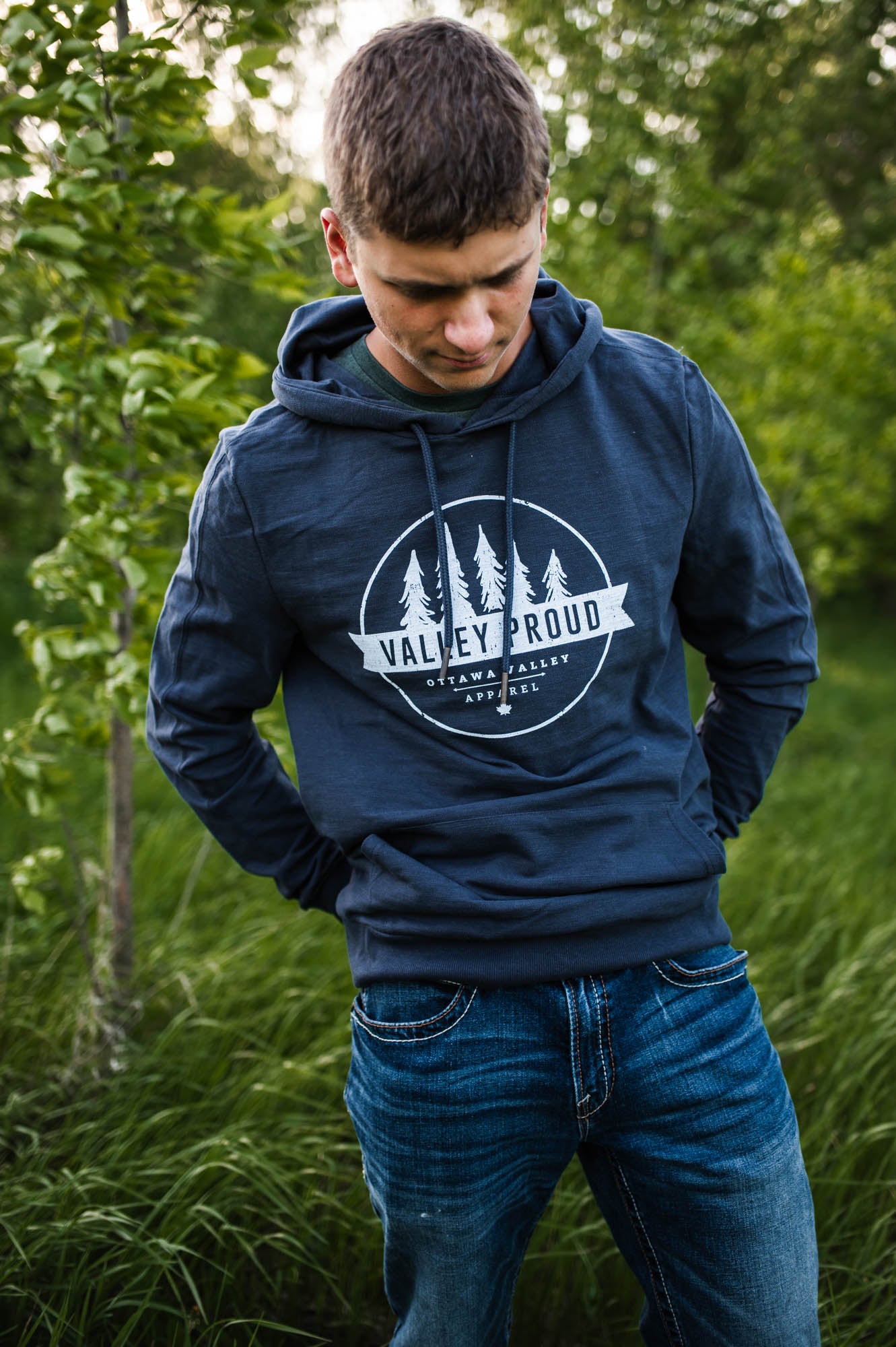 Valley Proud Light Weight Hoodie - Navy