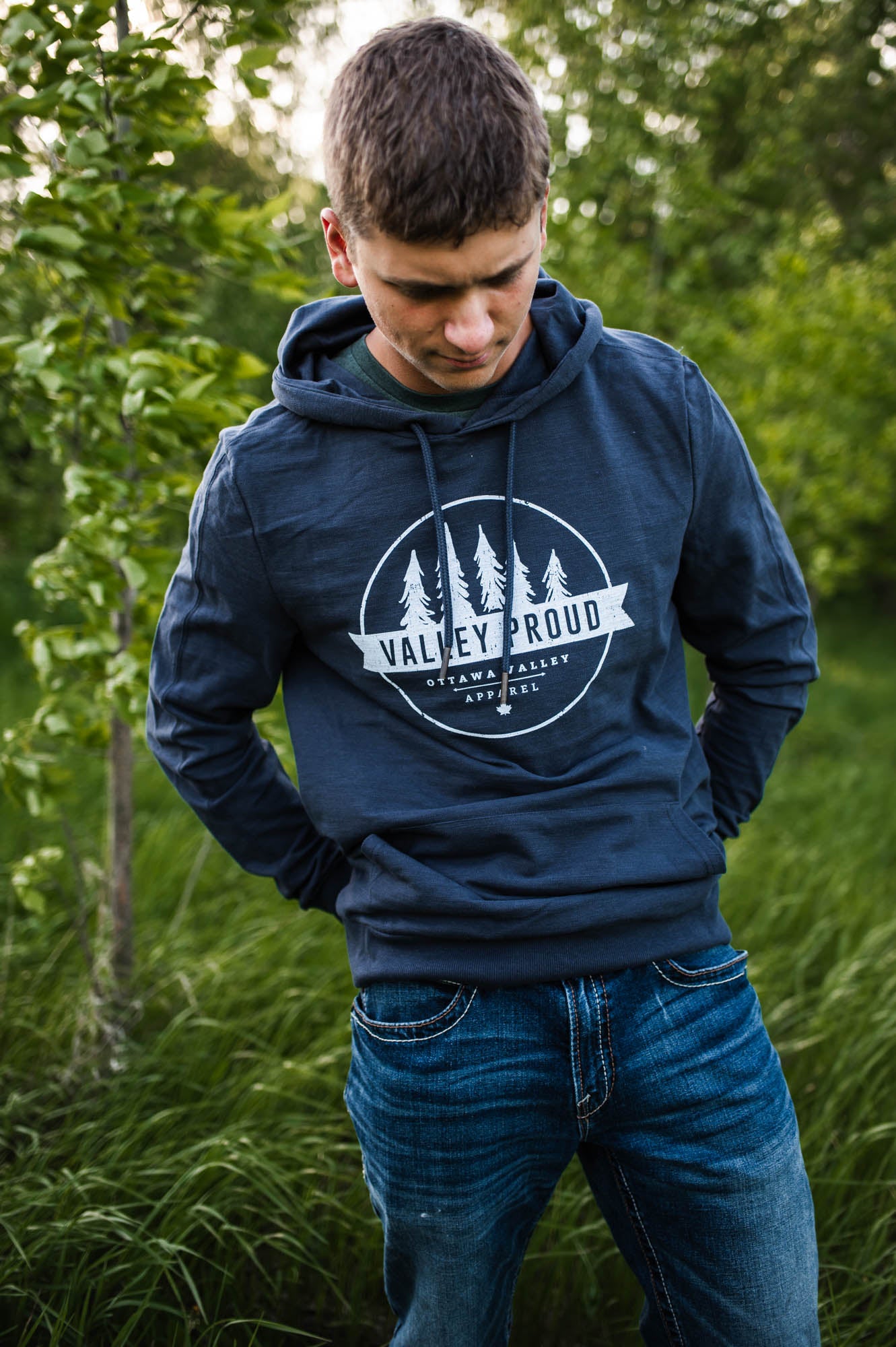 Men's Valley Proud Light Weight Hoodie - Navy