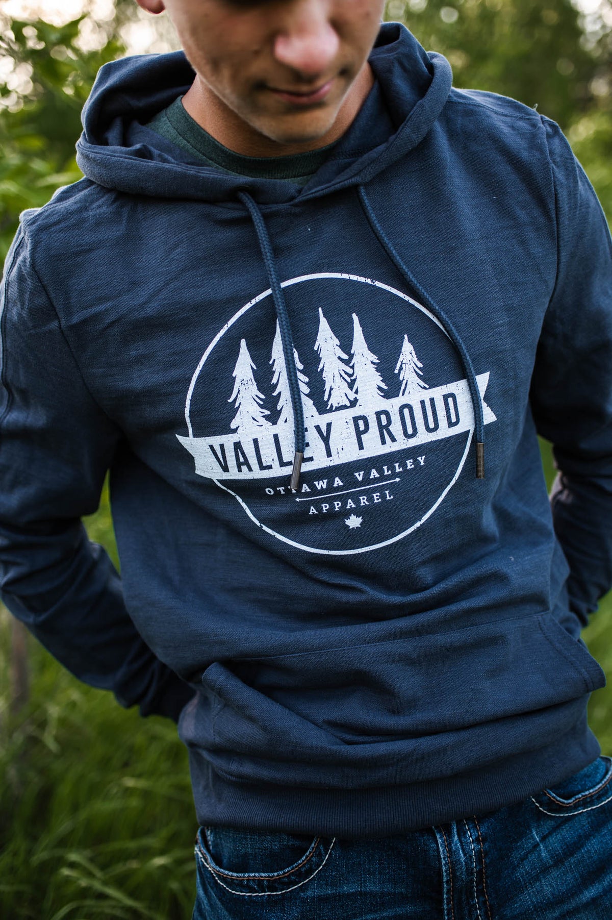 Valley Proud Light Weight Hoodie - Navy