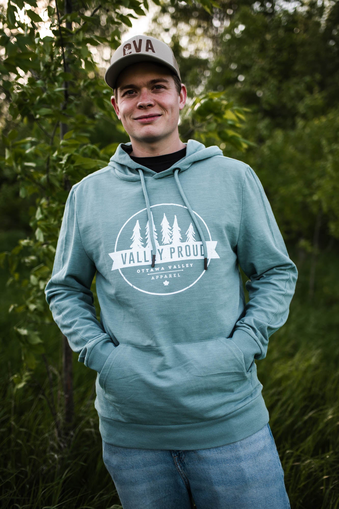Valley Proud Light Weight Hoodie - Alpine Green