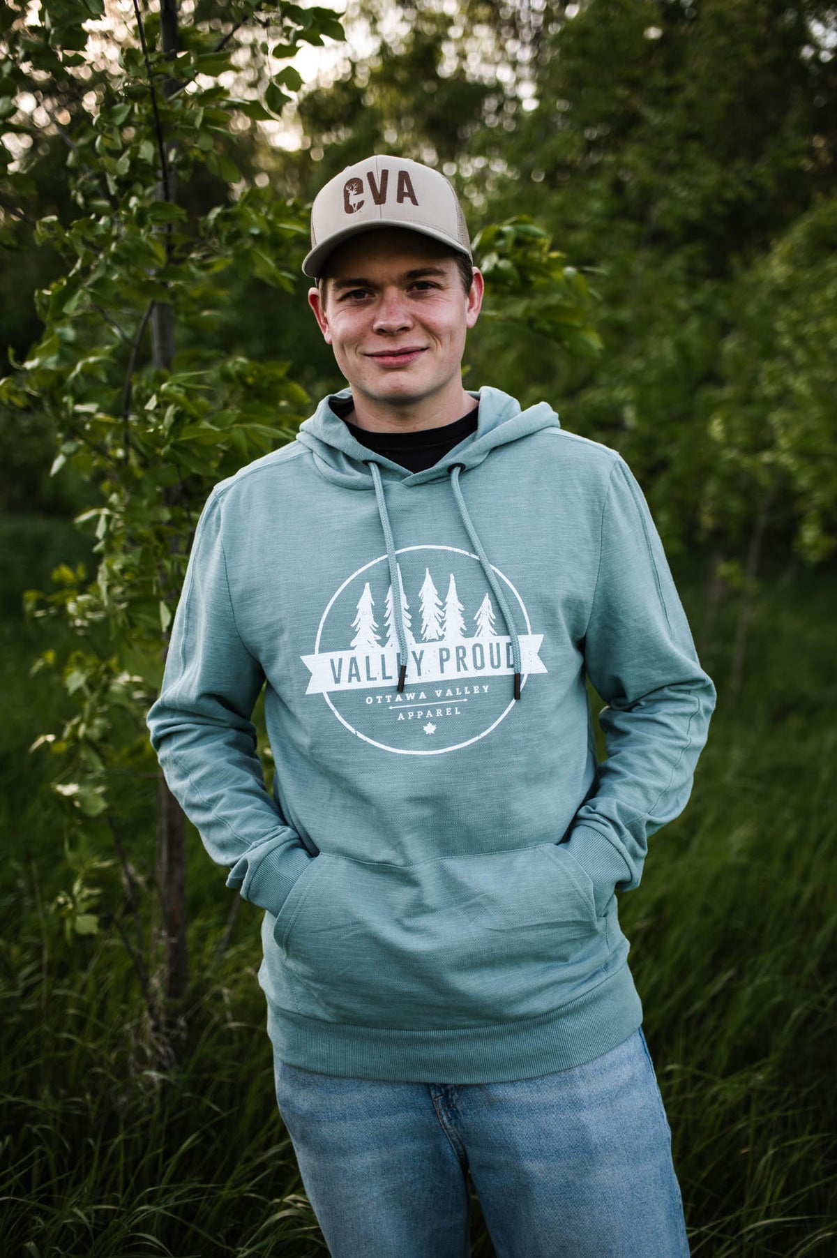 Valley Proud Light Weight Hoodie - Alpine Green