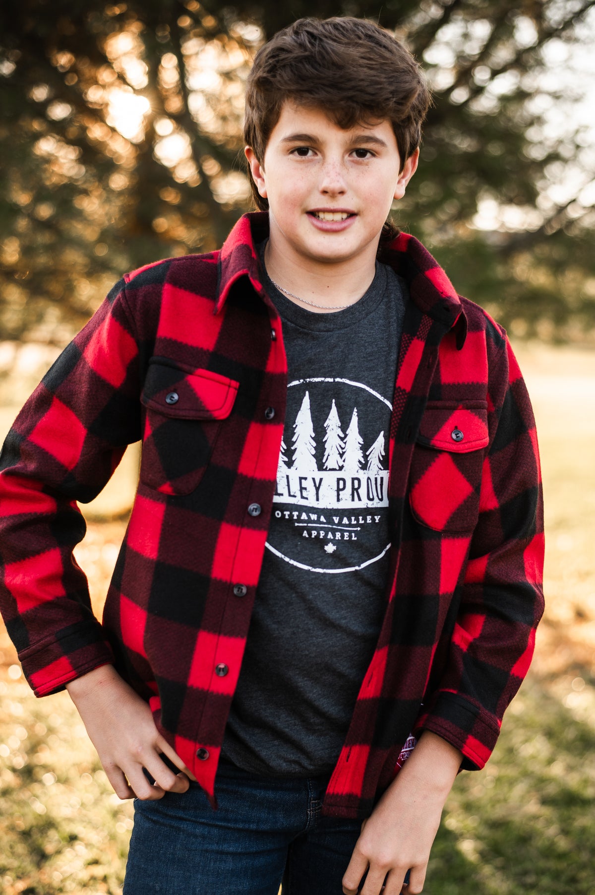 Children&#39;s Valley Proud Lumber Jacket - Black &amp; Red